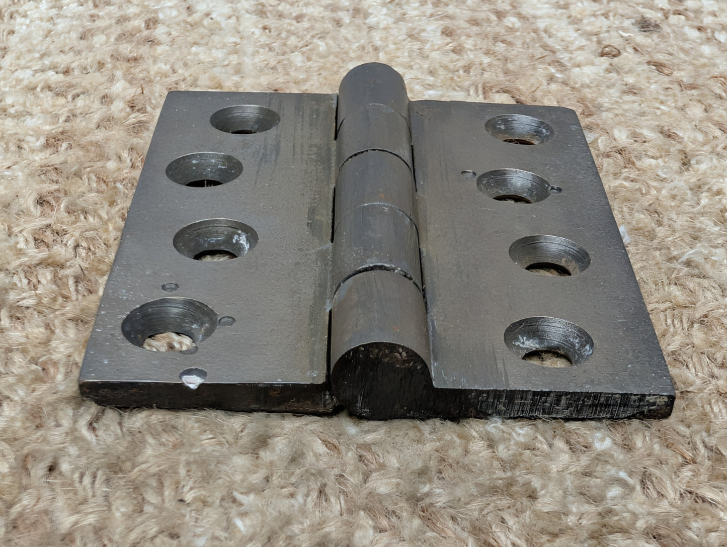 2 7/8" x 3 7/16" Antique Cast Iron Butt Hinge Door Hardware-Single Hinge