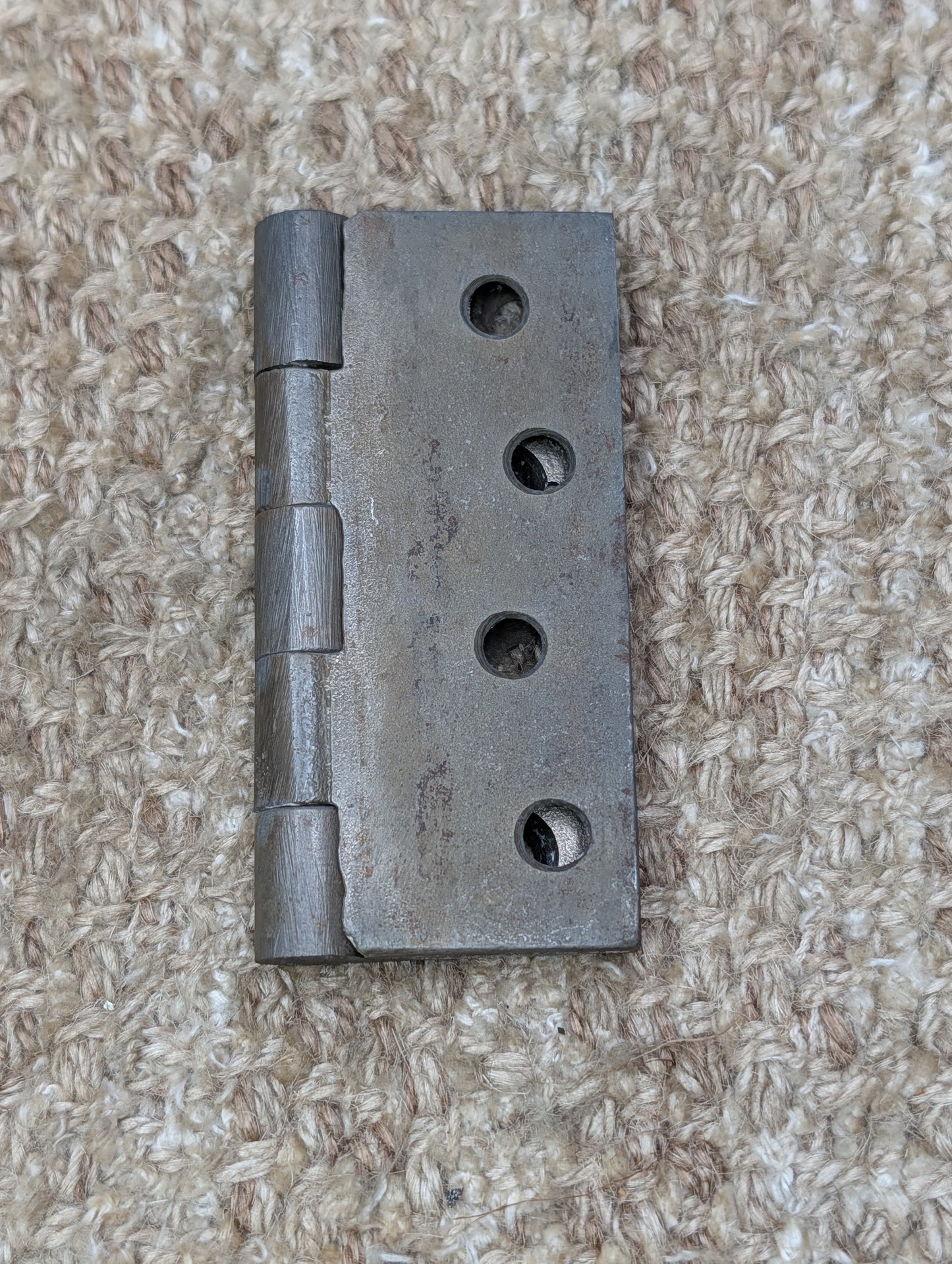 2 7/8" x 3 7/16" Antique Cast Iron Butt Hinge Door Hardware-Single Hinge