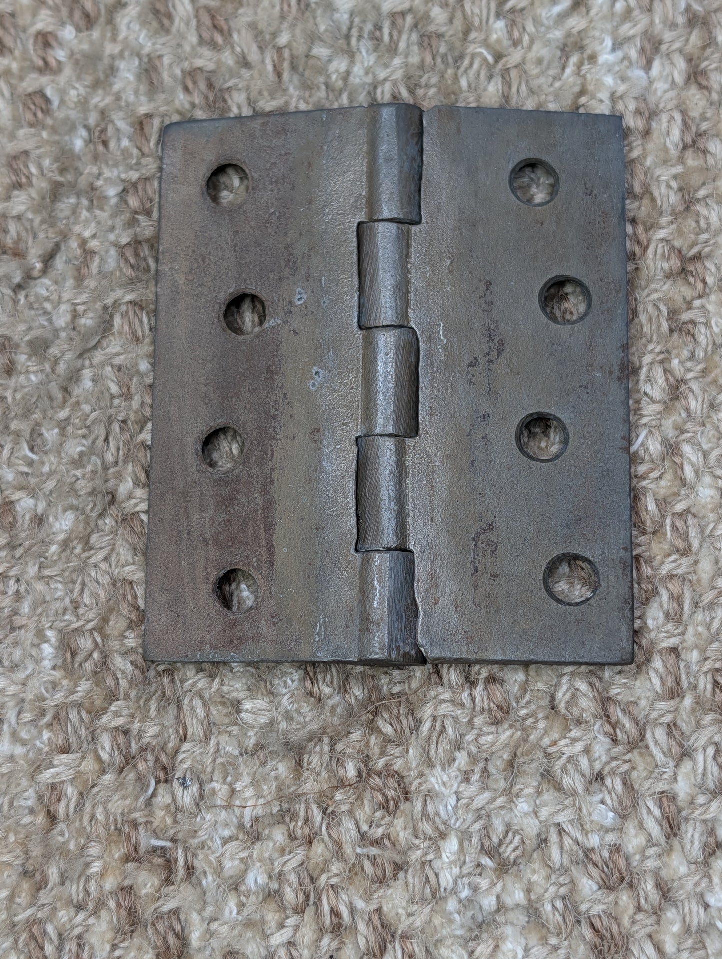 2 7/8" x 3 7/16" Antique Cast Iron Butt Hinge Door Hardware-Single Hinge