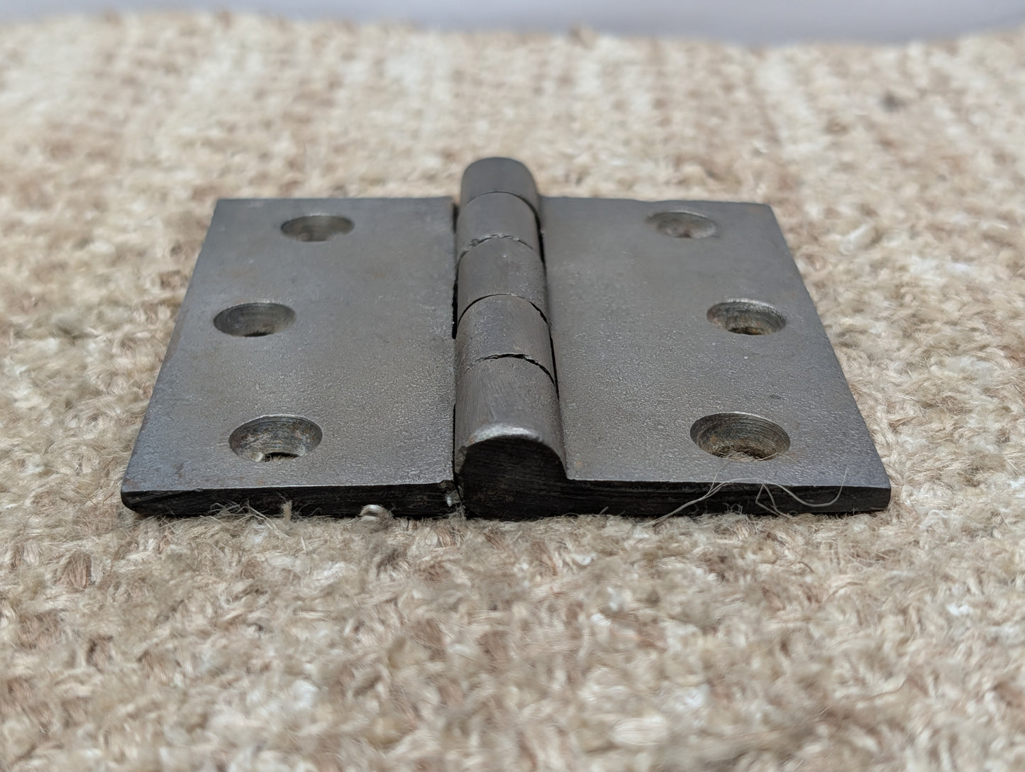 3 1/2" x 3 7/16" Antique Cast Iron Butt Hinge Door Hardware-Single Hinge