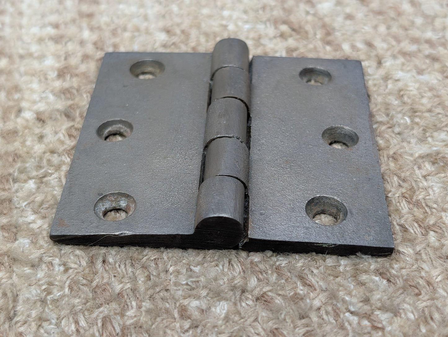 3 1/2" x 3 7/16" Antique Cast Iron Butt Hinge Door Hardware-Single Hinge