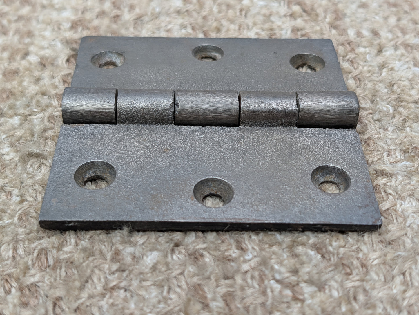 3 1/2" x 3 7/16" Antique Cast Iron Butt Hinge Door Hardware-Single Hinge