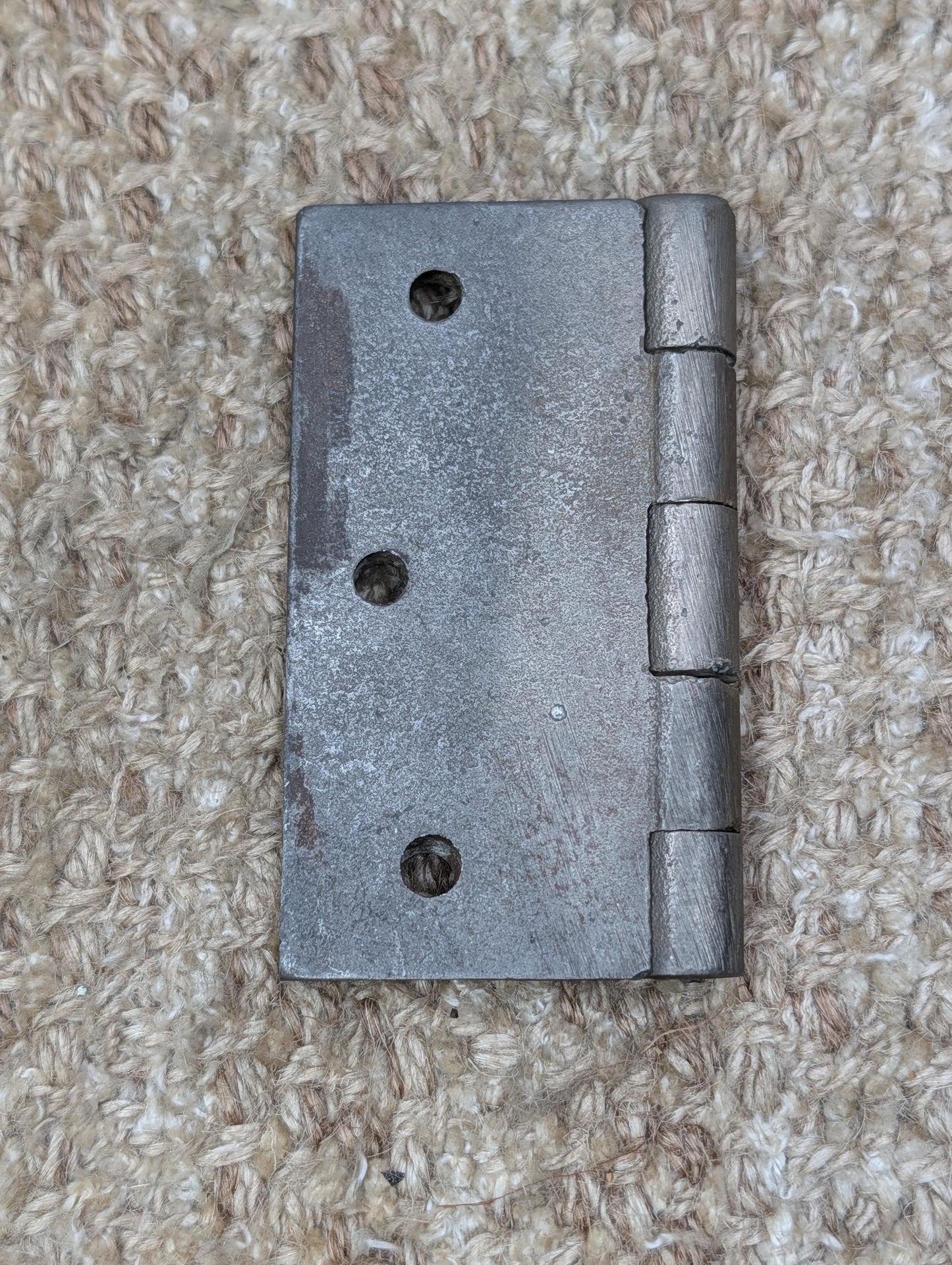3 1/2" x 3 7/16" Antique Cast Iron Butt Hinge Door Hardware-Single Hinge