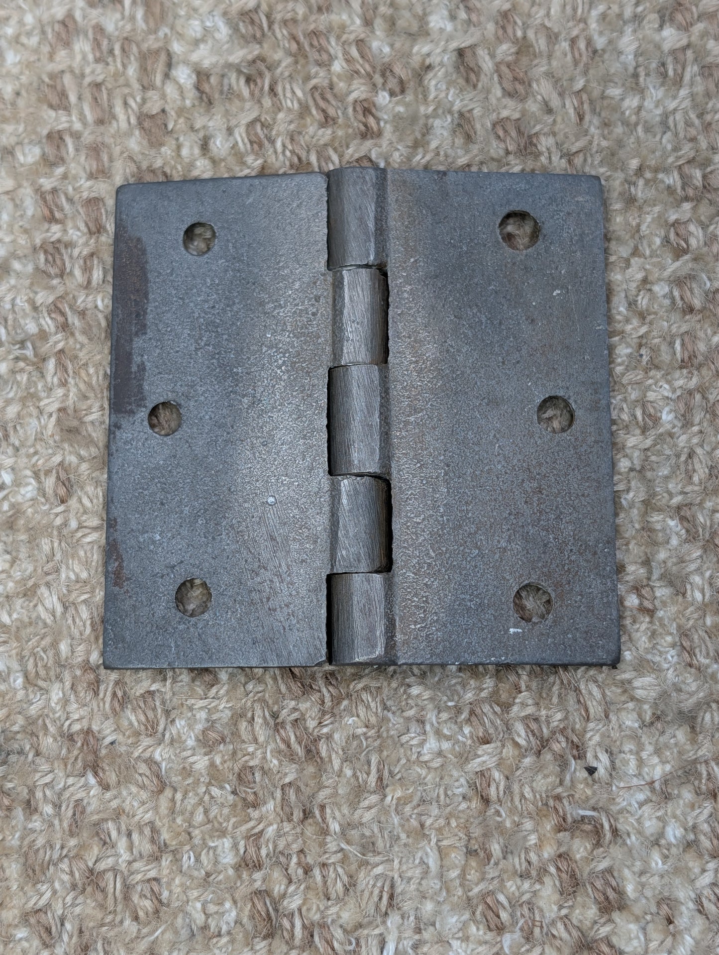 3 1/2" x 3 7/16" Antique Cast Iron Butt Hinge Door Hardware-Single Hinge