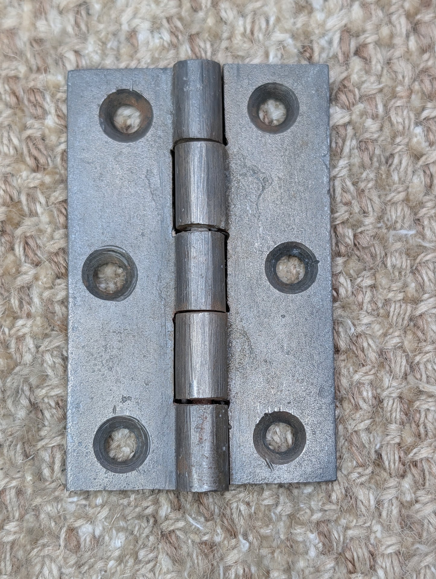 2 3/16" x 3 1/2" Antique Cast Iron Butt Hinge Door Hardware-Single Hinge