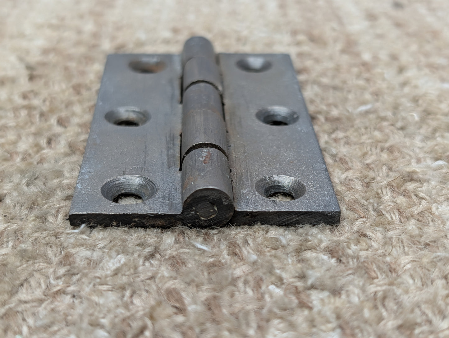 2 3/16" x 3 1/2" Antique Cast Iron Butt Hinge Door Hardware-Single Hinge