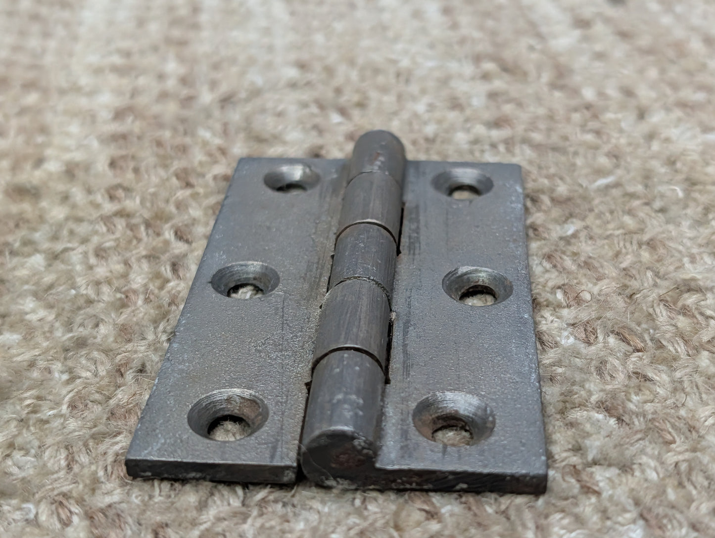 2 3/16" x 3 1/2" Antique Cast Iron Butt Hinge Door Hardware-Single Hinge