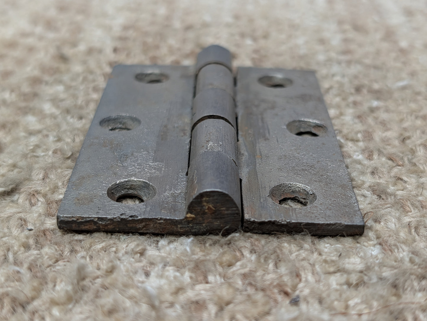 2 1/2" x 3 1/2" Antique Cast Iron Butt Hinge Door Hardware-Single Hinge