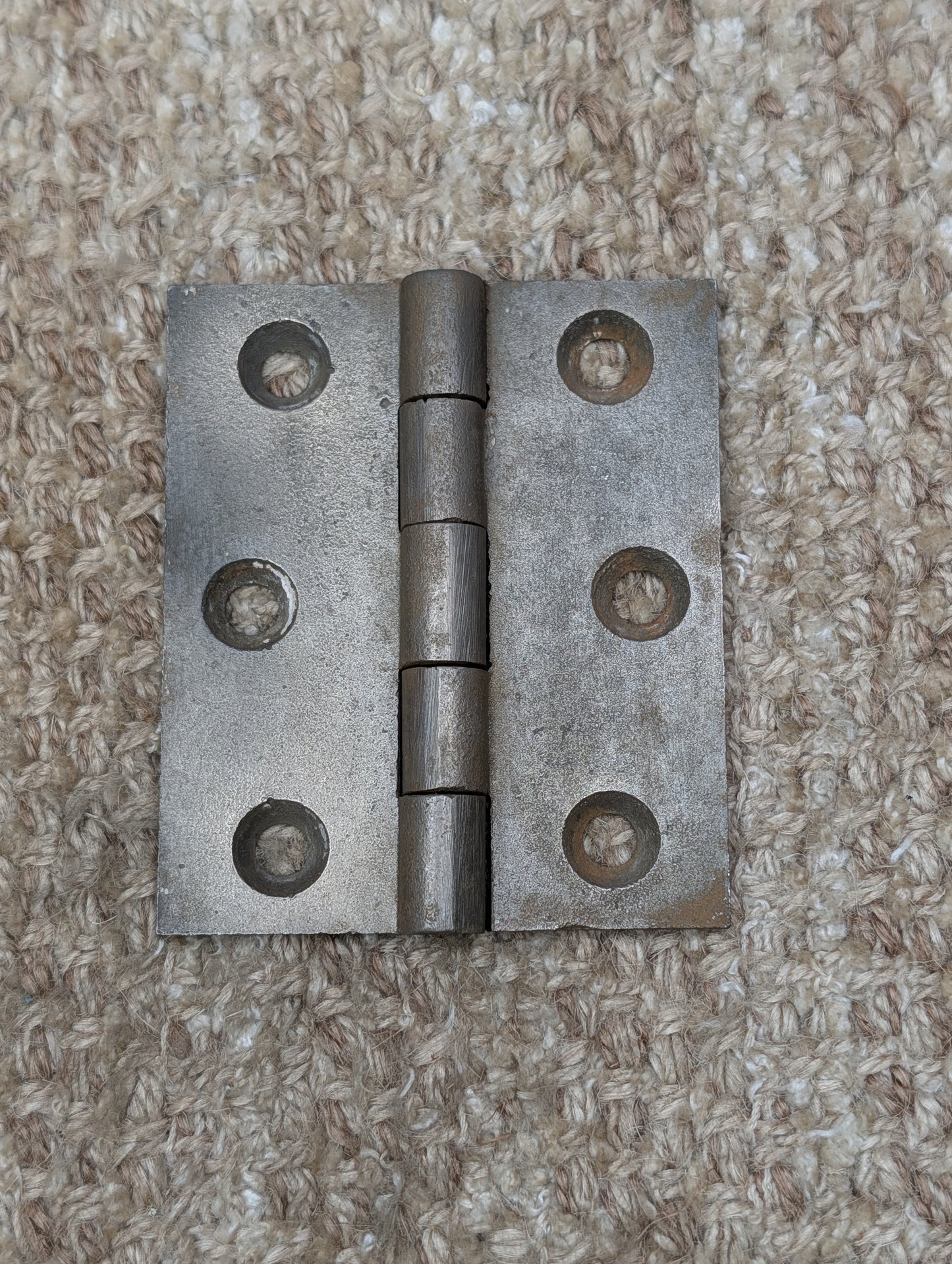 3" x 3 1/2" Antique Cast Iron Butt Hinge Door Hardware-Single Hinge
