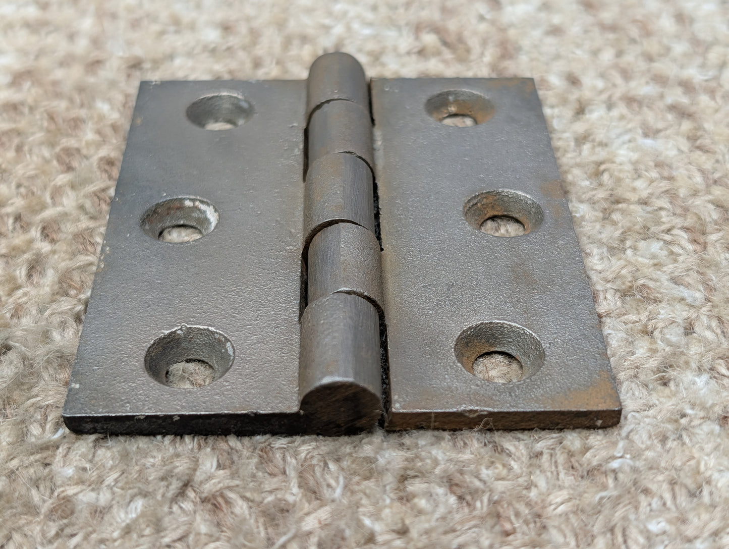 3" x 3 1/2" Antique Cast Iron Butt Hinge Door Hardware-Single Hinge