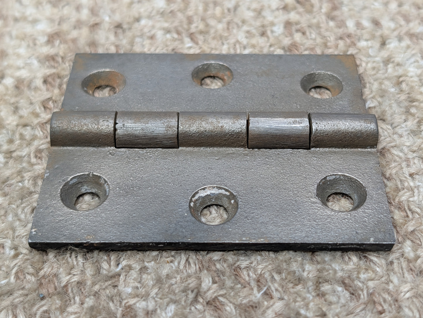 3" x 3 1/2" Antique Cast Iron Butt Hinge Door Hardware-Single Hinge