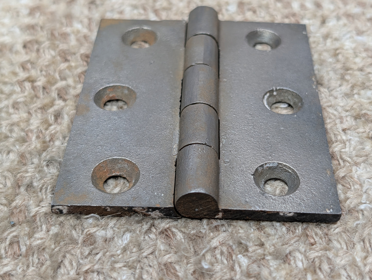 3" x 3 1/2" Antique Cast Iron Butt Hinge Door Hardware-Single Hinge