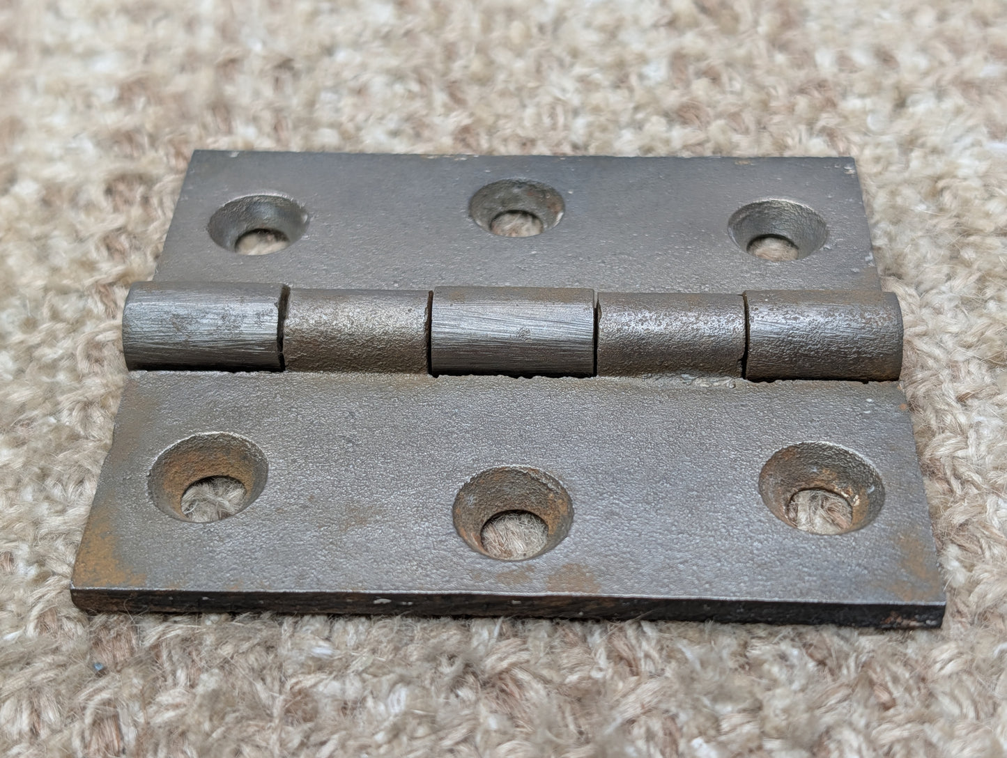3" x 3 1/2" Antique Cast Iron Butt Hinge Door Hardware-Single Hinge