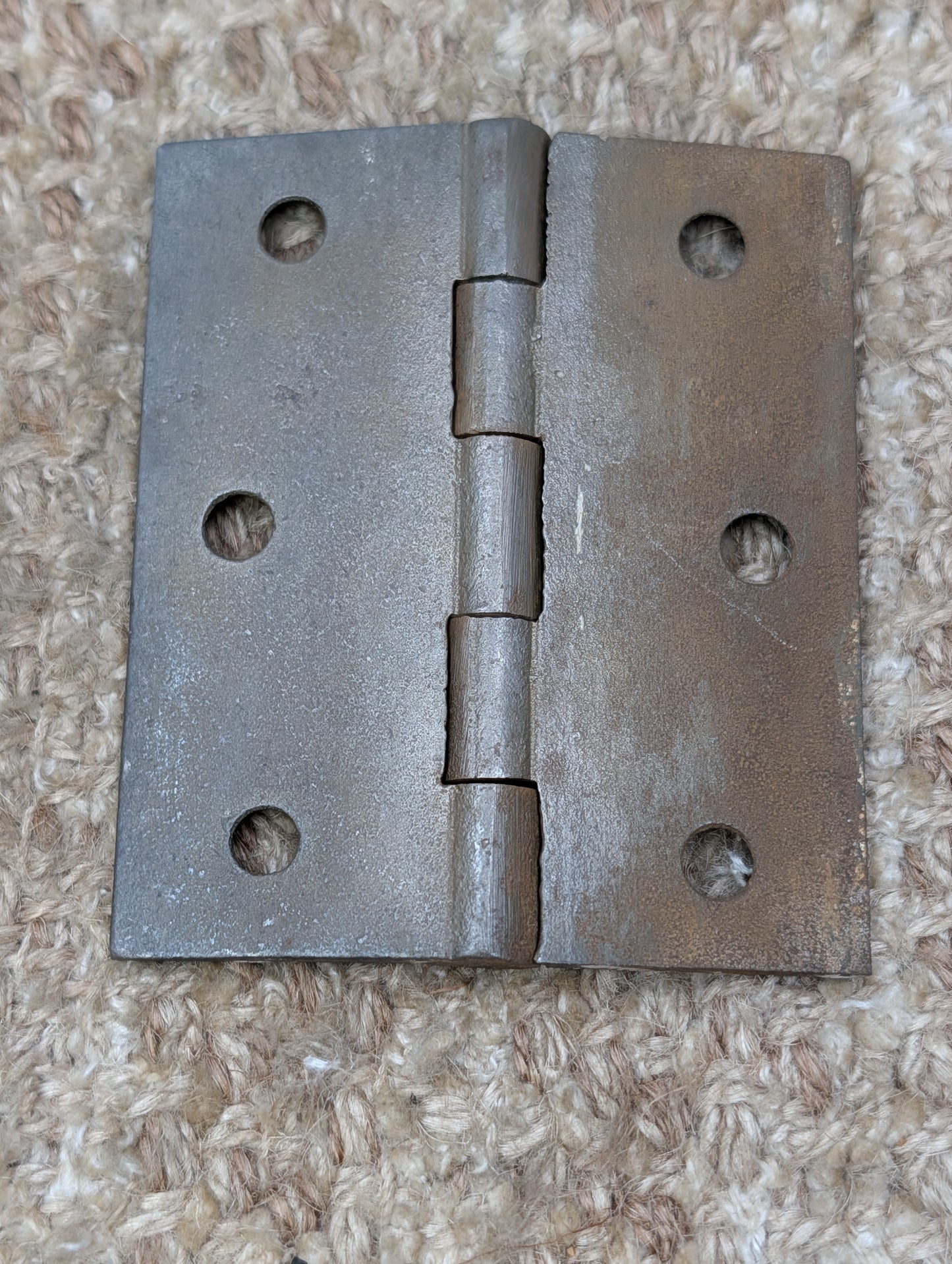 3" x 3 1/2" Antique Cast Iron Butt Hinge Door Hardware-Single Hinge