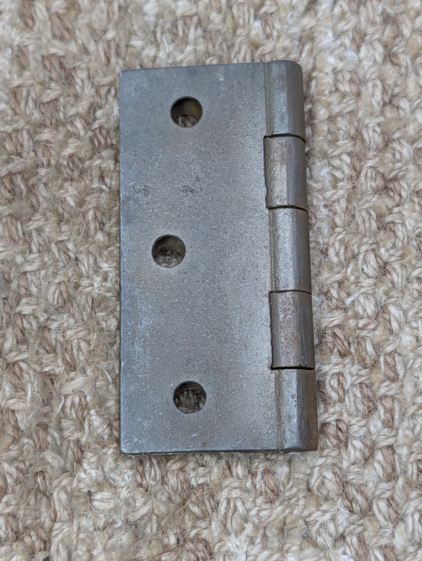 3" x 3 1/2" Antique Cast Iron Butt Hinge Door Hardware-Single Hinge