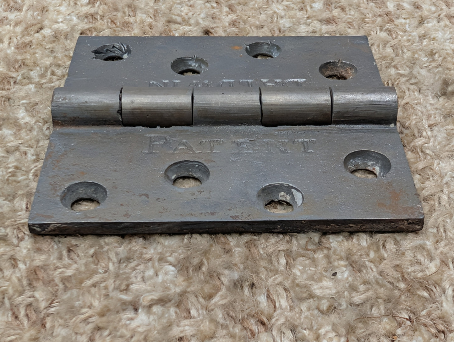 3 7/16" x 3 1/2" Antique Baldwin Cast Iron Butt Hinge Door Hardware-Single Hinge
