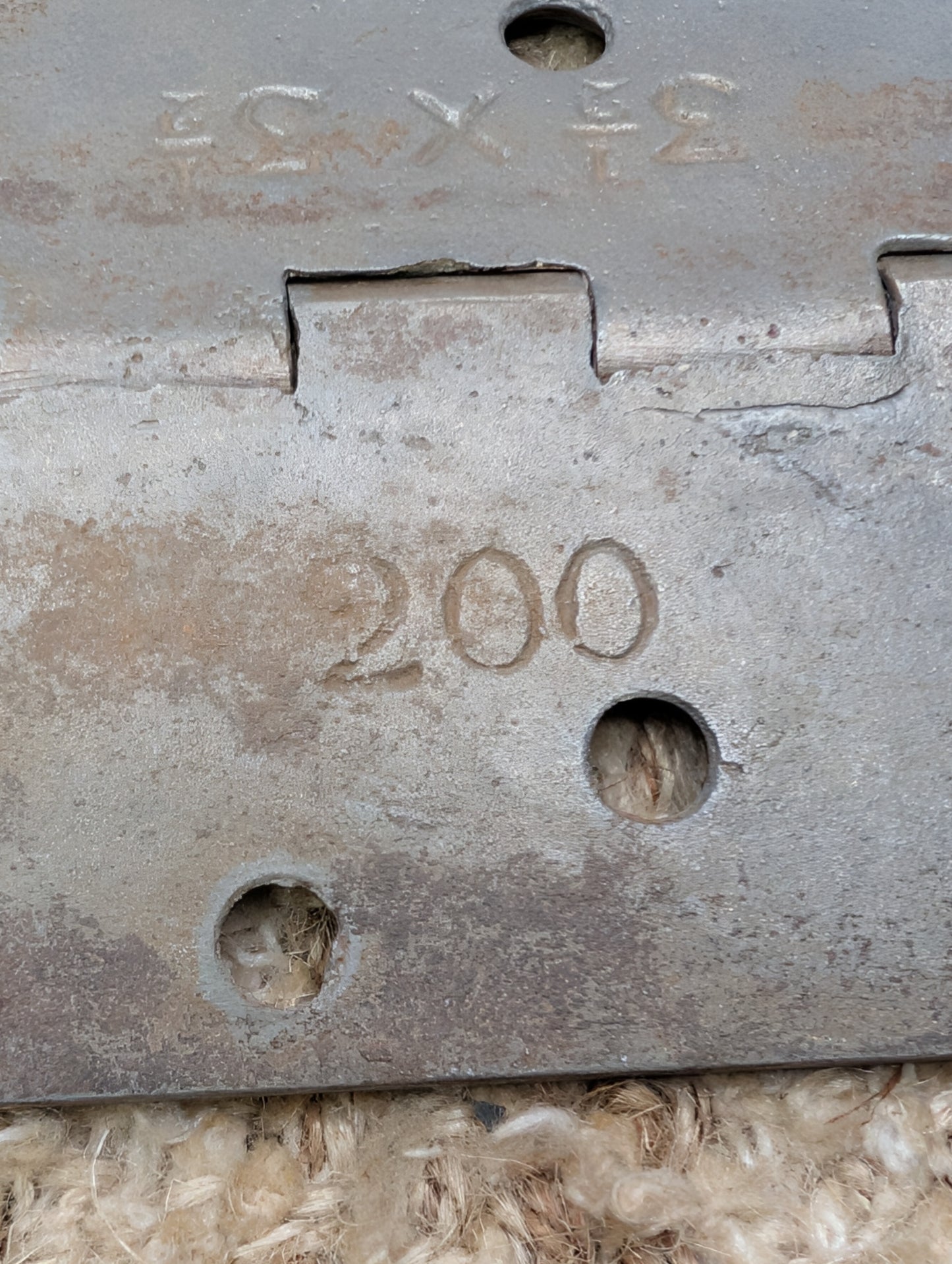 3 7/16" x 3 1/2" Antique Baldwin Cast Iron Butt Hinge Door Hardware-Single Hinge