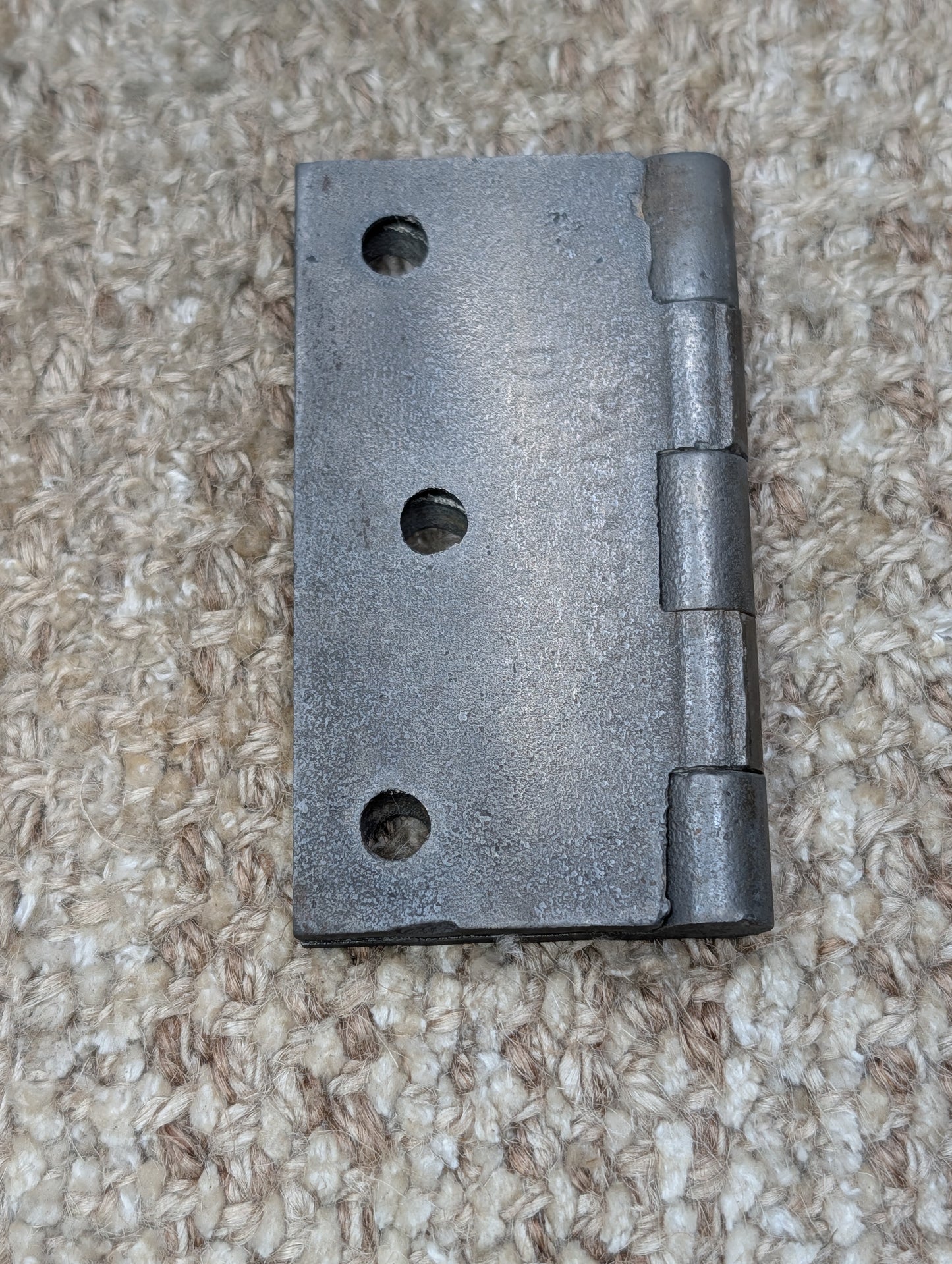 3 1/2" x 3 1/2" Antique ENG BUTT CO Cast Iron Butt Hinge Door Hardware-Single Hinge