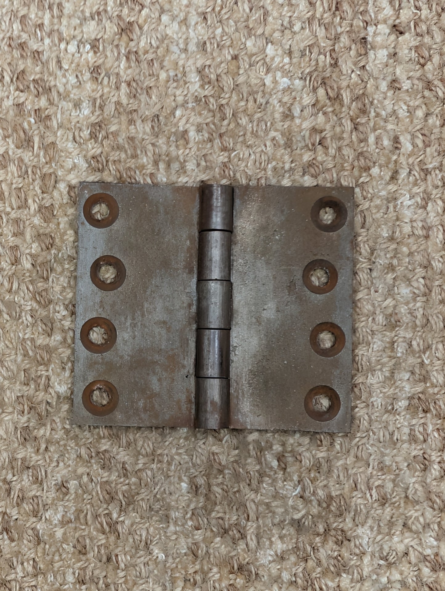 3 15/16" x 3 1/2" Antique Cast Iron Butt Hinge Door Hardware-Single Hinge