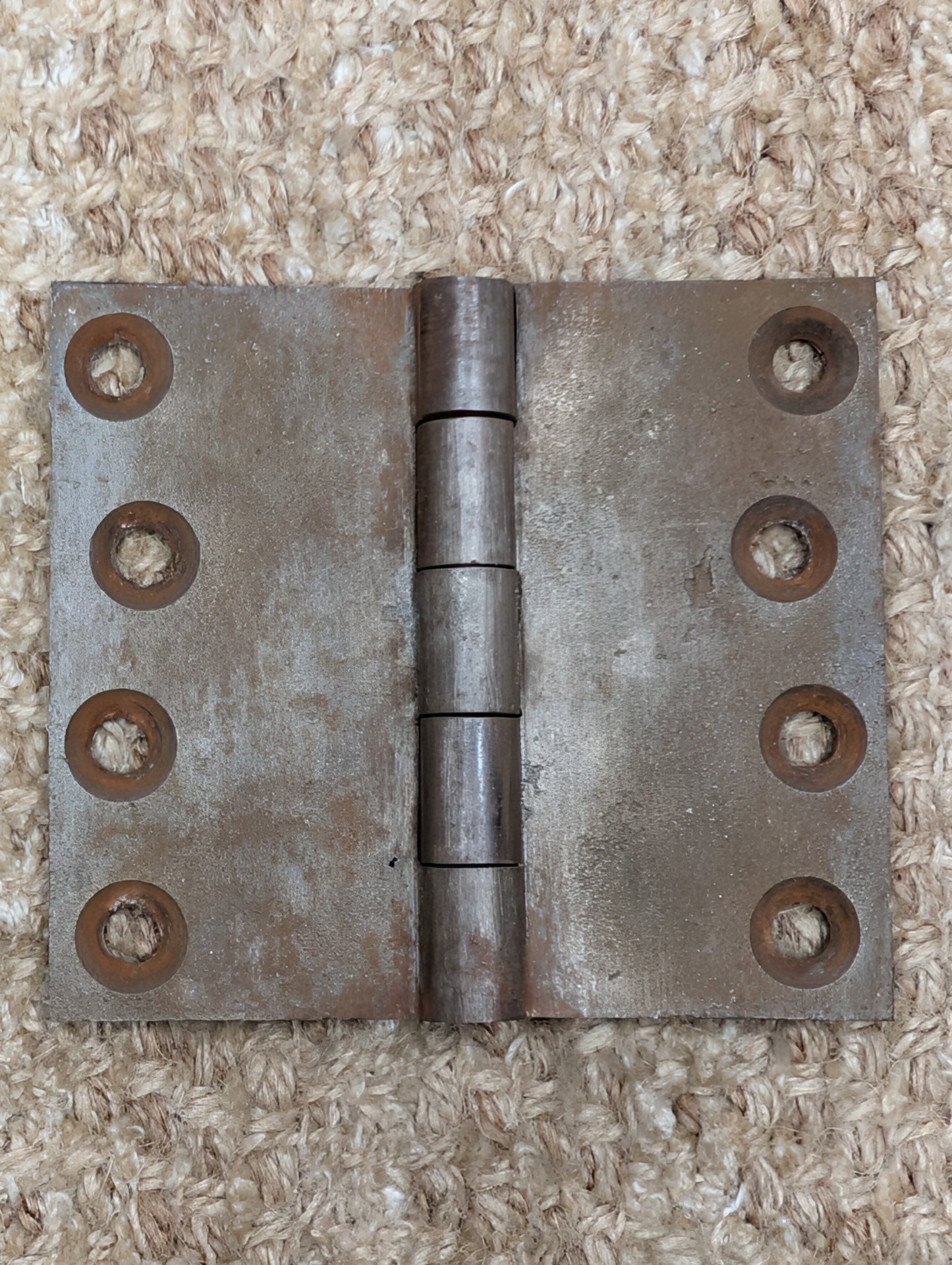 3 15/16" x 3 1/2" Antique Cast Iron Butt Hinge Door Hardware-Single Hinge