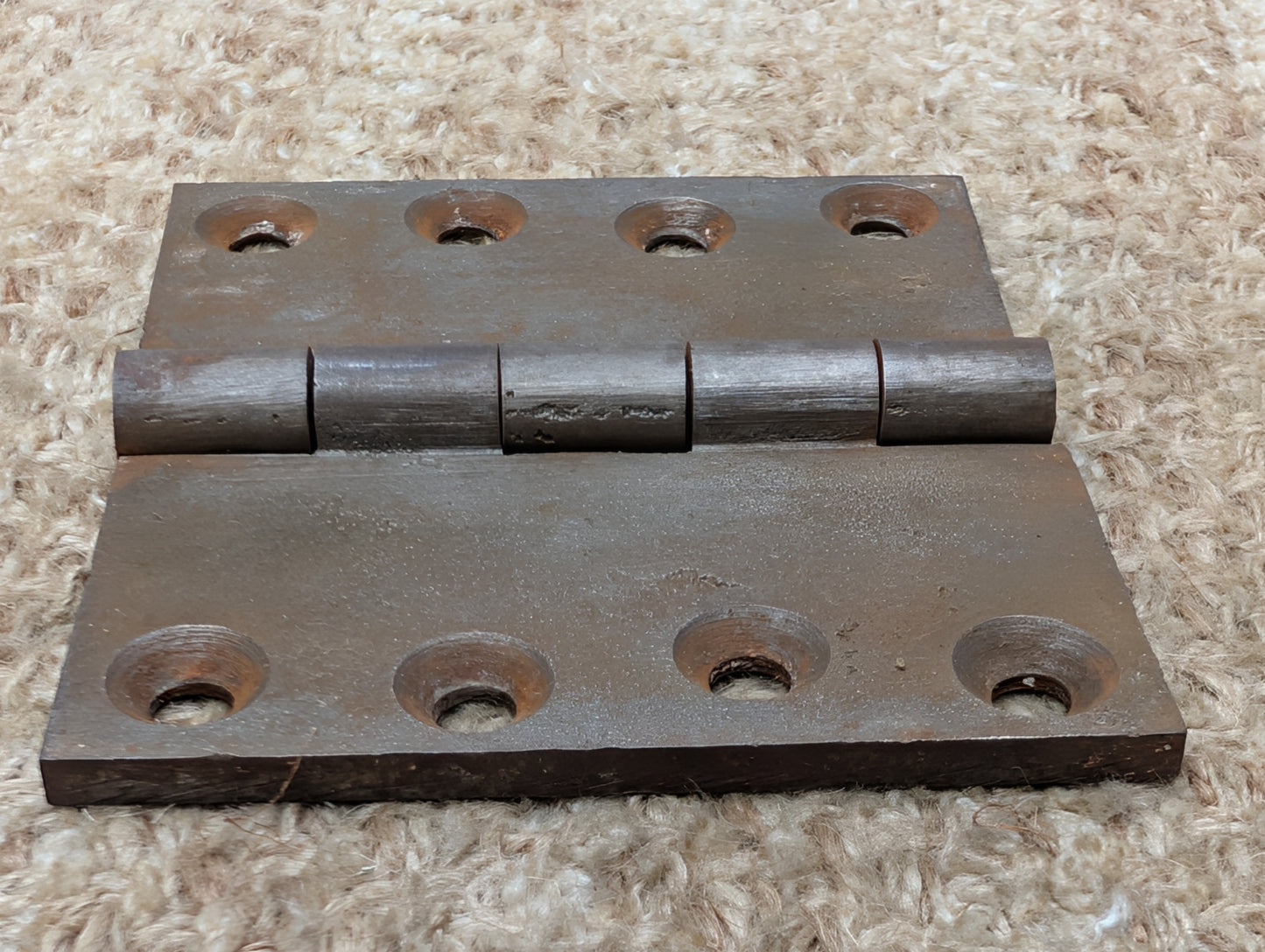 3 15/16" x 3 1/2" Antique Cast Iron Butt Hinge Door Hardware-Single Hinge