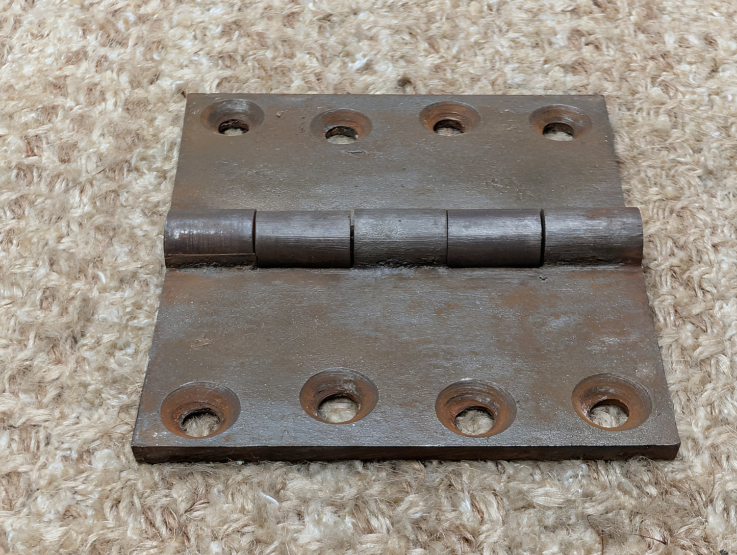 3 15/16" x 3 1/2" Antique Cast Iron Butt Hinge Door Hardware-Single Hinge