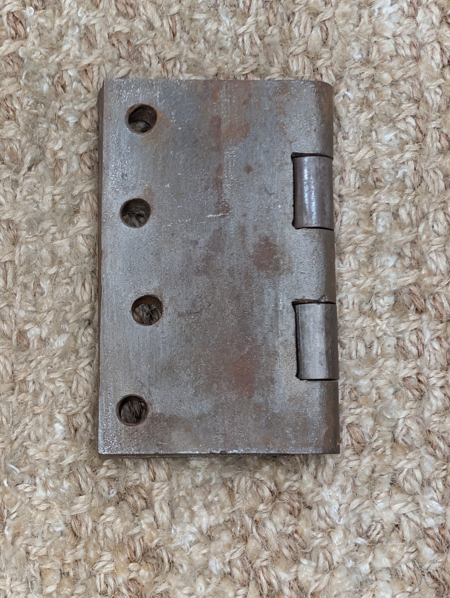 3 15/16" x 3 1/2" Antique Cast Iron Butt Hinge Door Hardware-Single Hinge