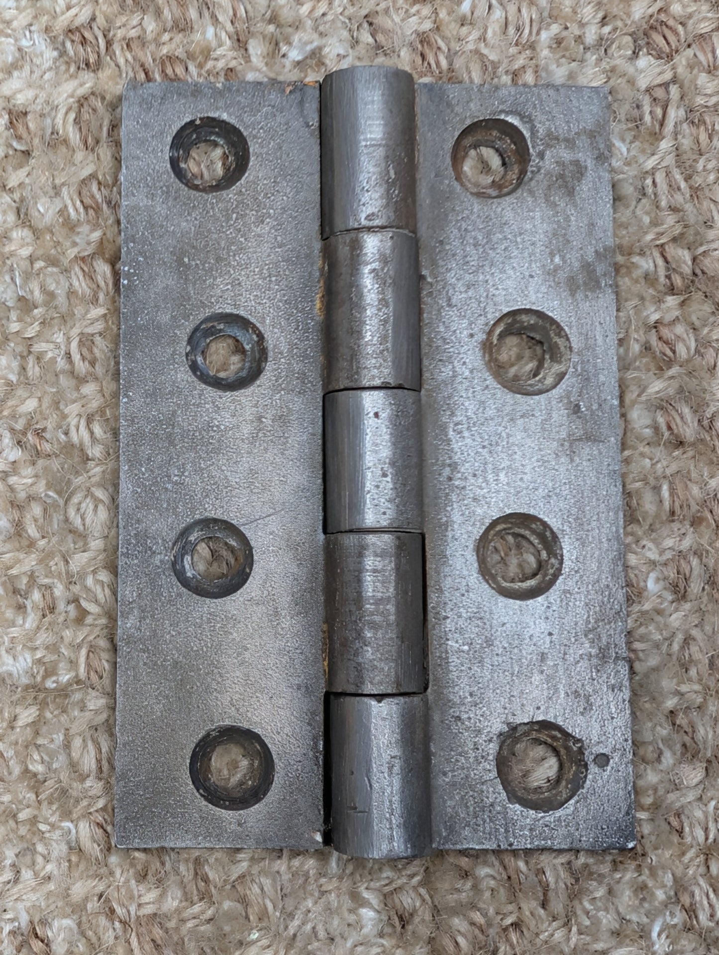 2 9/16" x 4" Antique Cast Iron Butt Hinge Door Hardware-Single Hinge