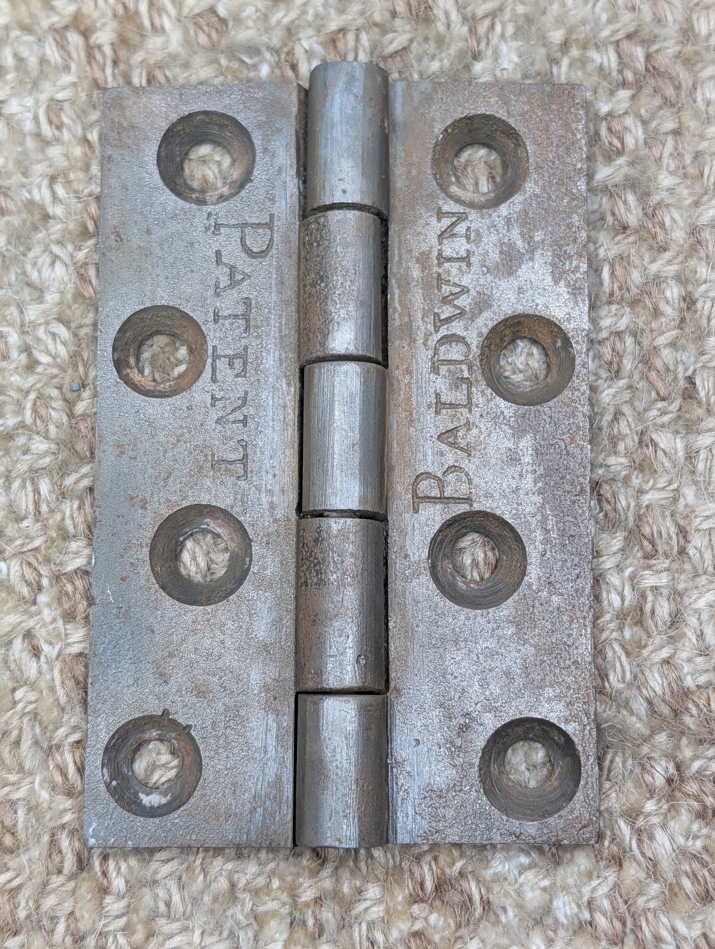 2 9/16" x 4" Antique Baldwin Cast Iron Butt Hinge Door Hardware-Single Hinge
