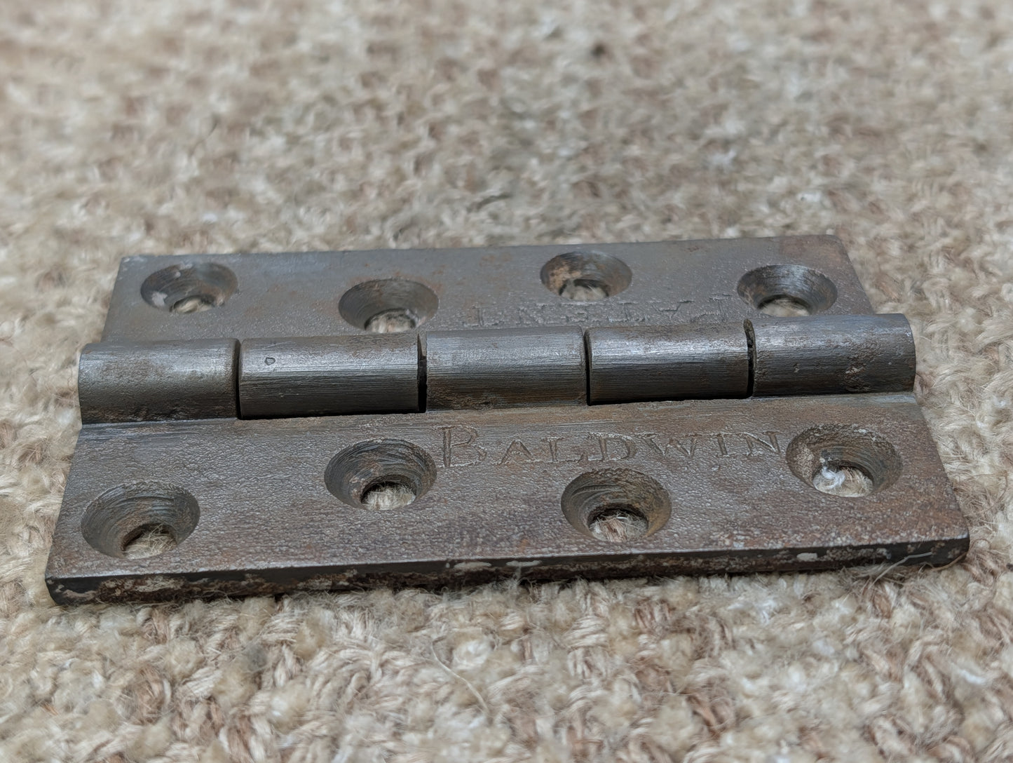 2 9/16" x 4" Antique Baldwin Cast Iron Butt Hinge Door Hardware-Single Hinge