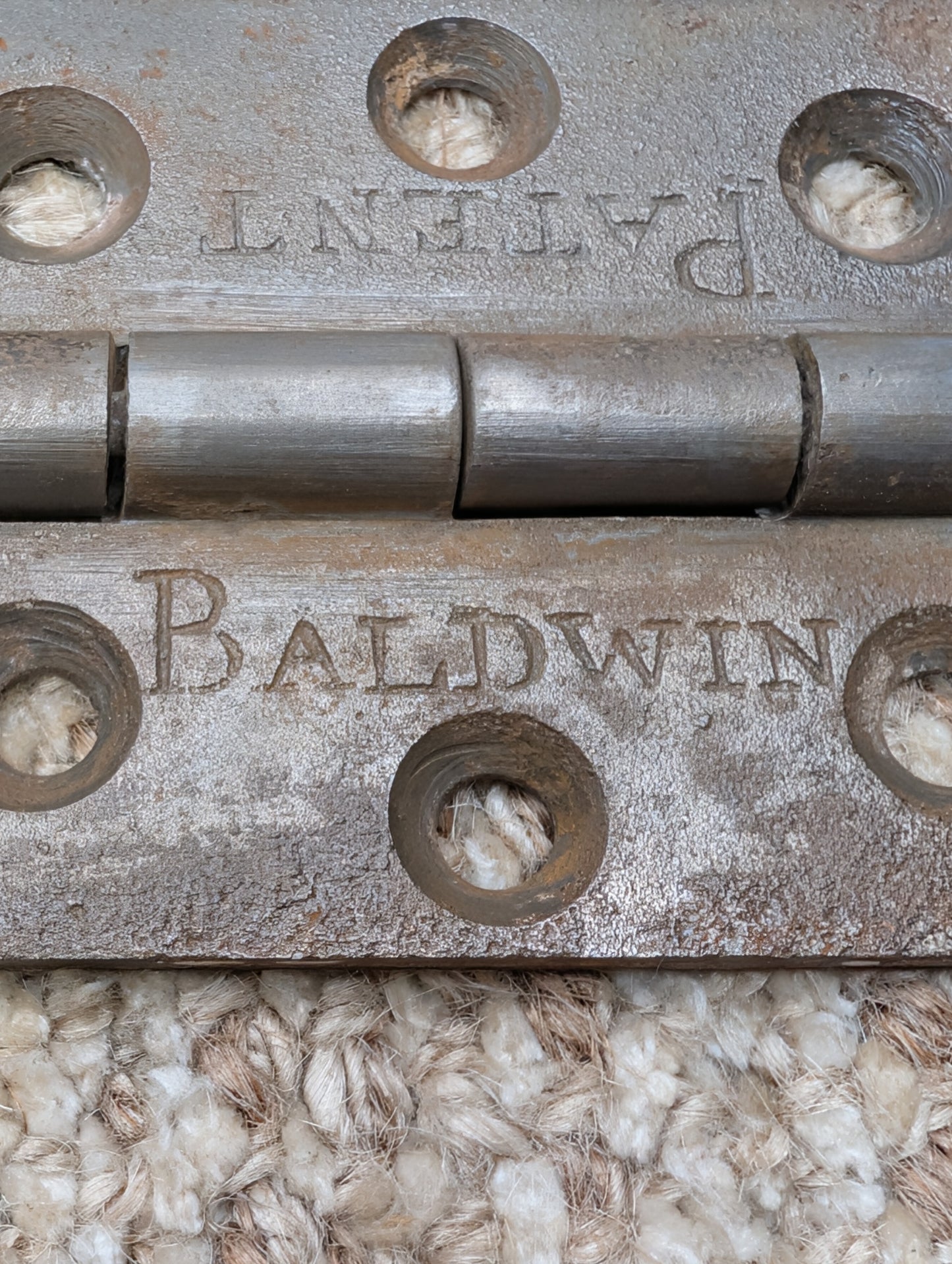 2 9/16" x 4" Antique Baldwin Cast Iron Butt Hinge Door Hardware-Single Hinge