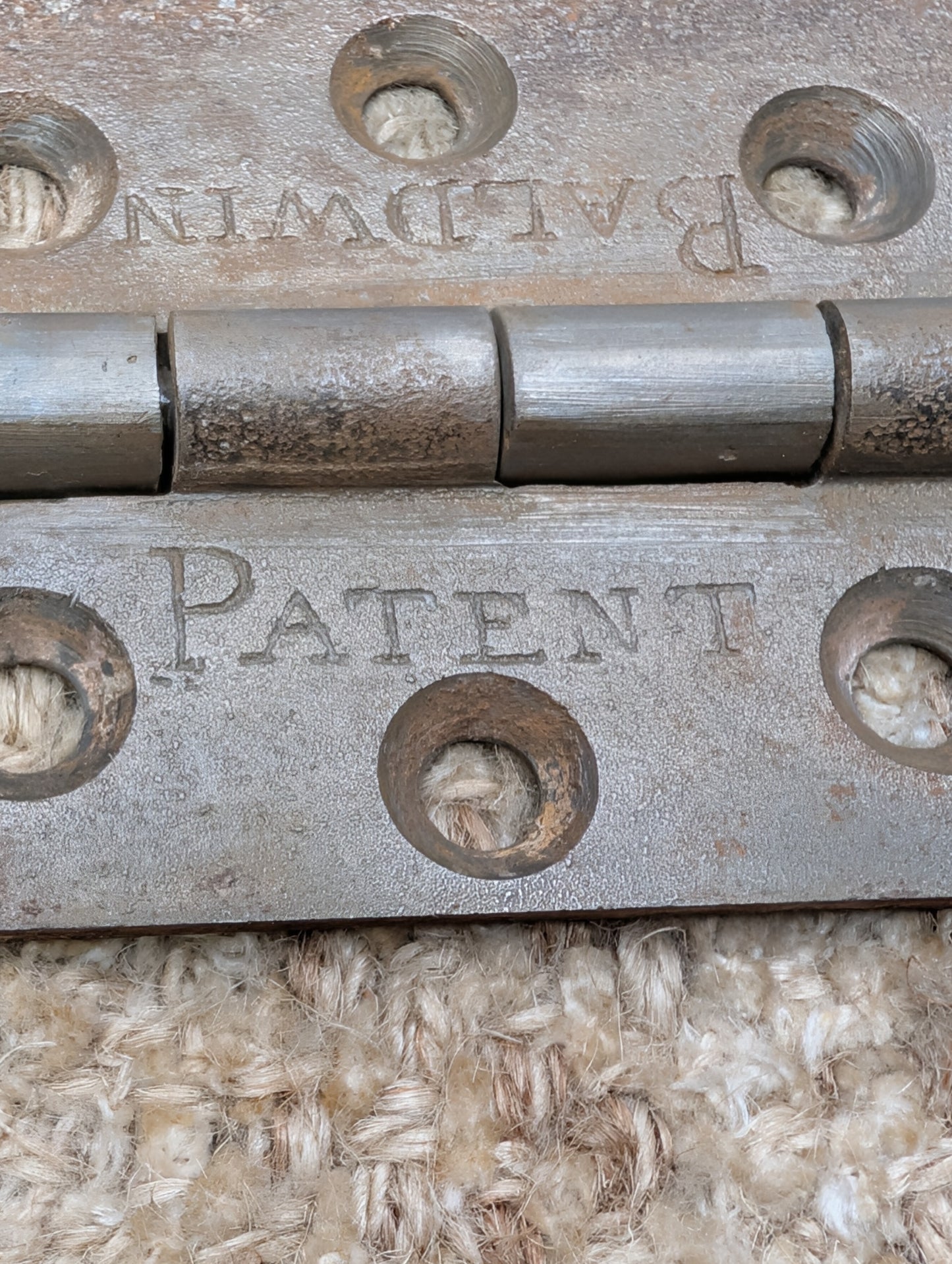2 9/16" x 4" Antique Baldwin Cast Iron Butt Hinge Door Hardware-Single Hinge