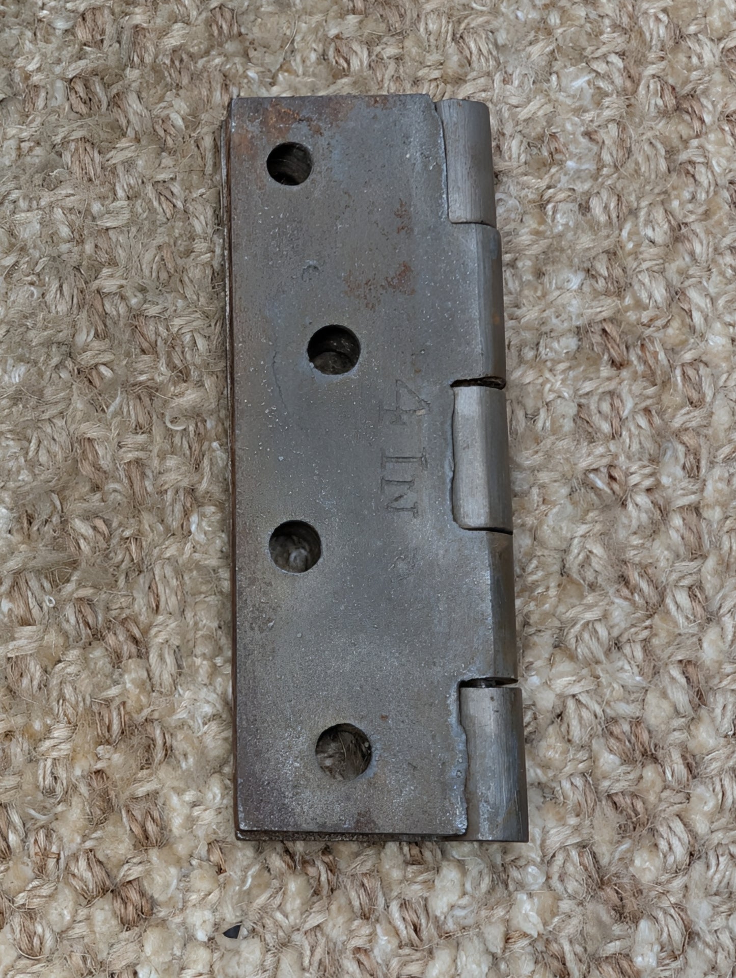 2 9/16" x 4" Antique Baldwin Cast Iron Butt Hinge Door Hardware-Single Hinge