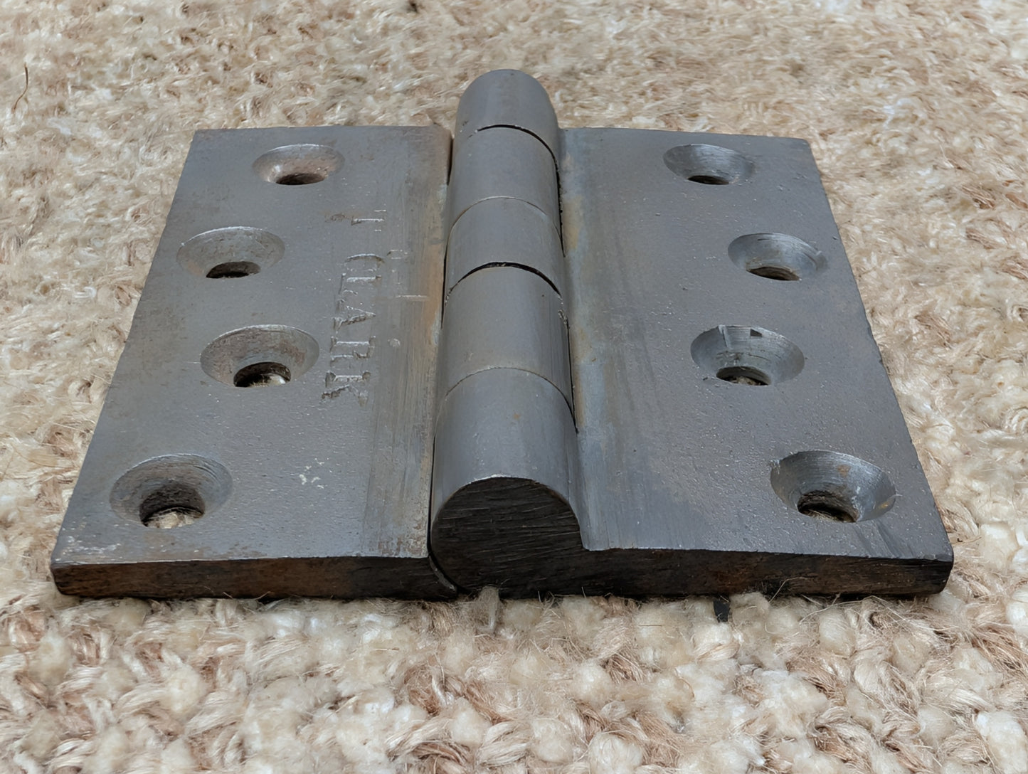 3 1/2" x 4" Antique T Clark Cast Iron Butt Hinge Door Hardware-Single Hinge