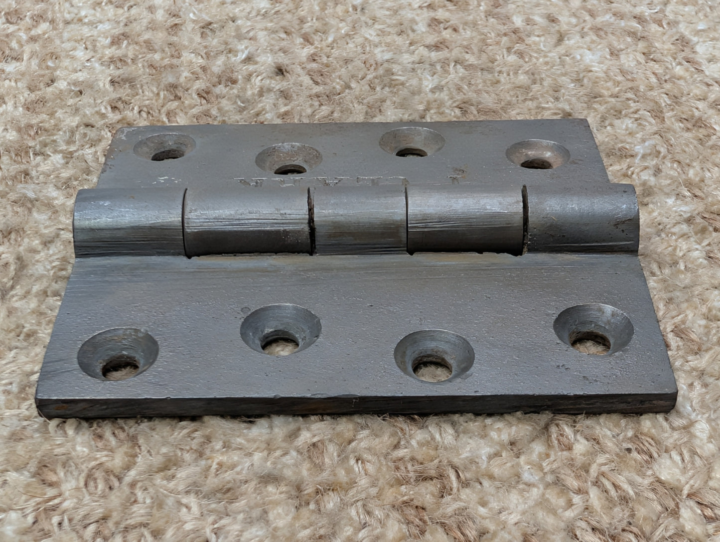 3 1/2" x 4" Antique T Clark Cast Iron Butt Hinge Door Hardware-Single Hinge