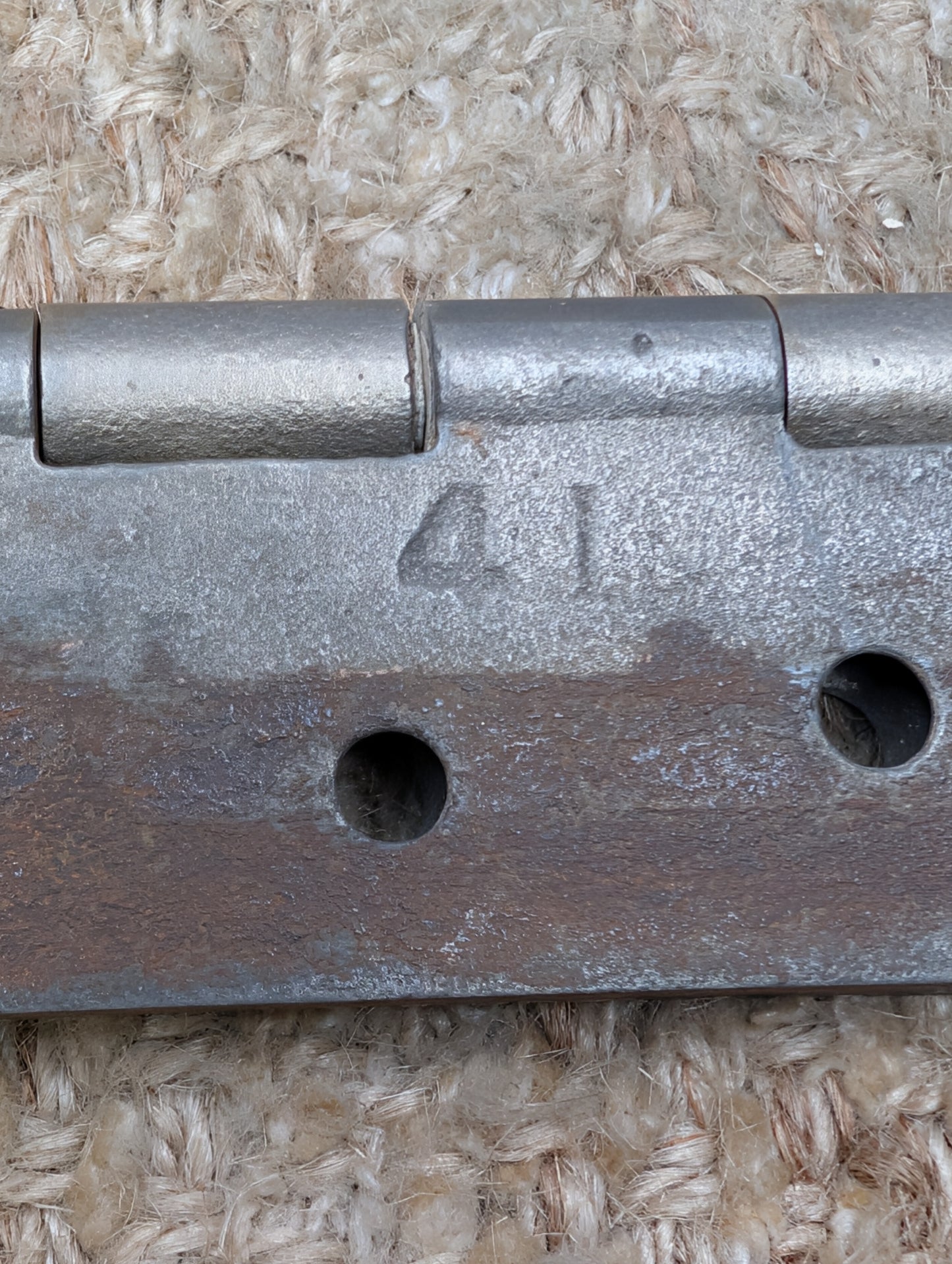2 5/8" x 4" Antique Cast Iron Butt Hinge Door Hardware-Single Hinge
