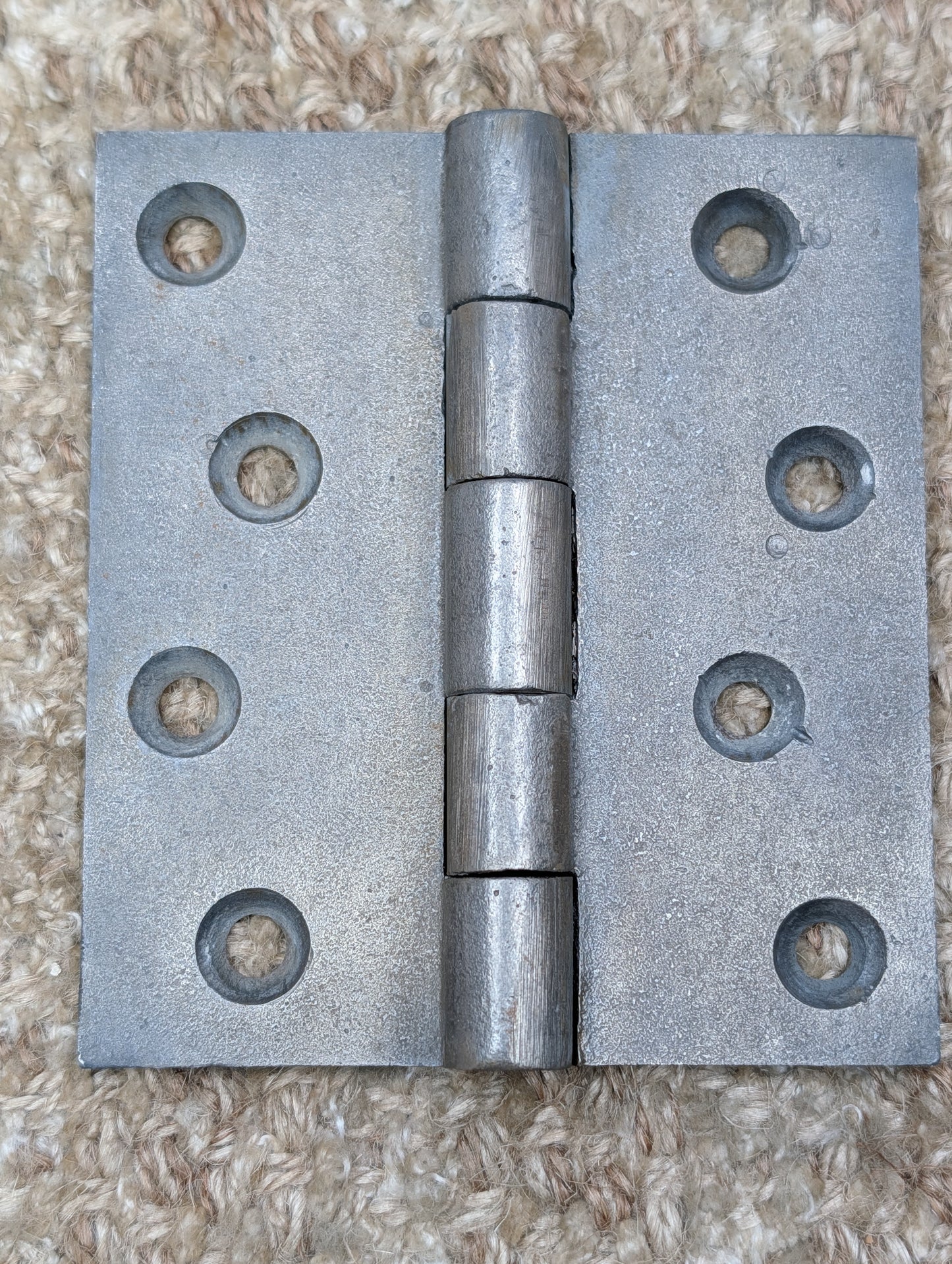 3 9/16" x 4" Antique Cast Iron Butt Hinge Door Hardware-Single Hinge