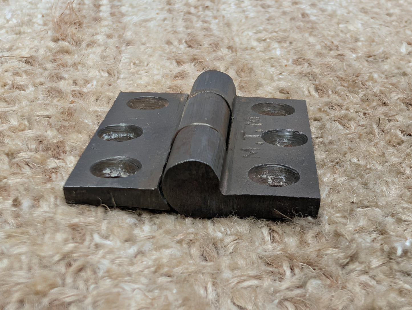 1 5/8" x 1  15/16" Antique M.T.M. Cast Iron Butt Hinge Door Hardware-Single Hinge