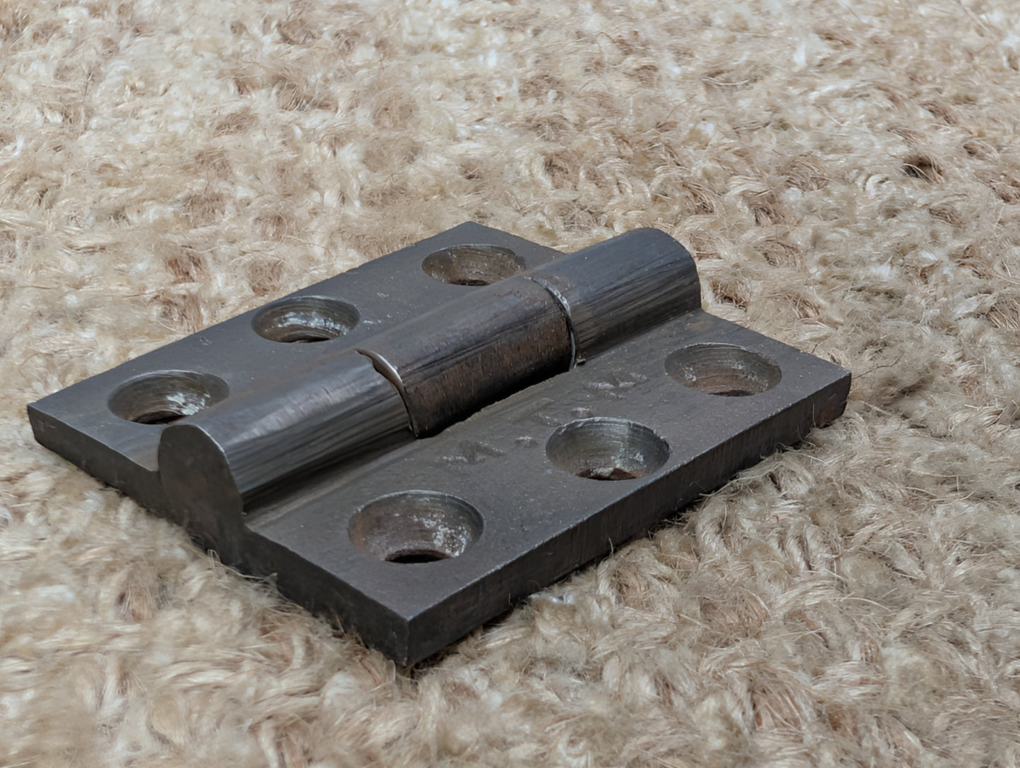 1 5/8" x 1  15/16" Antique M.T.M. Cast Iron Butt Hinge Door Hardware-Single Hinge