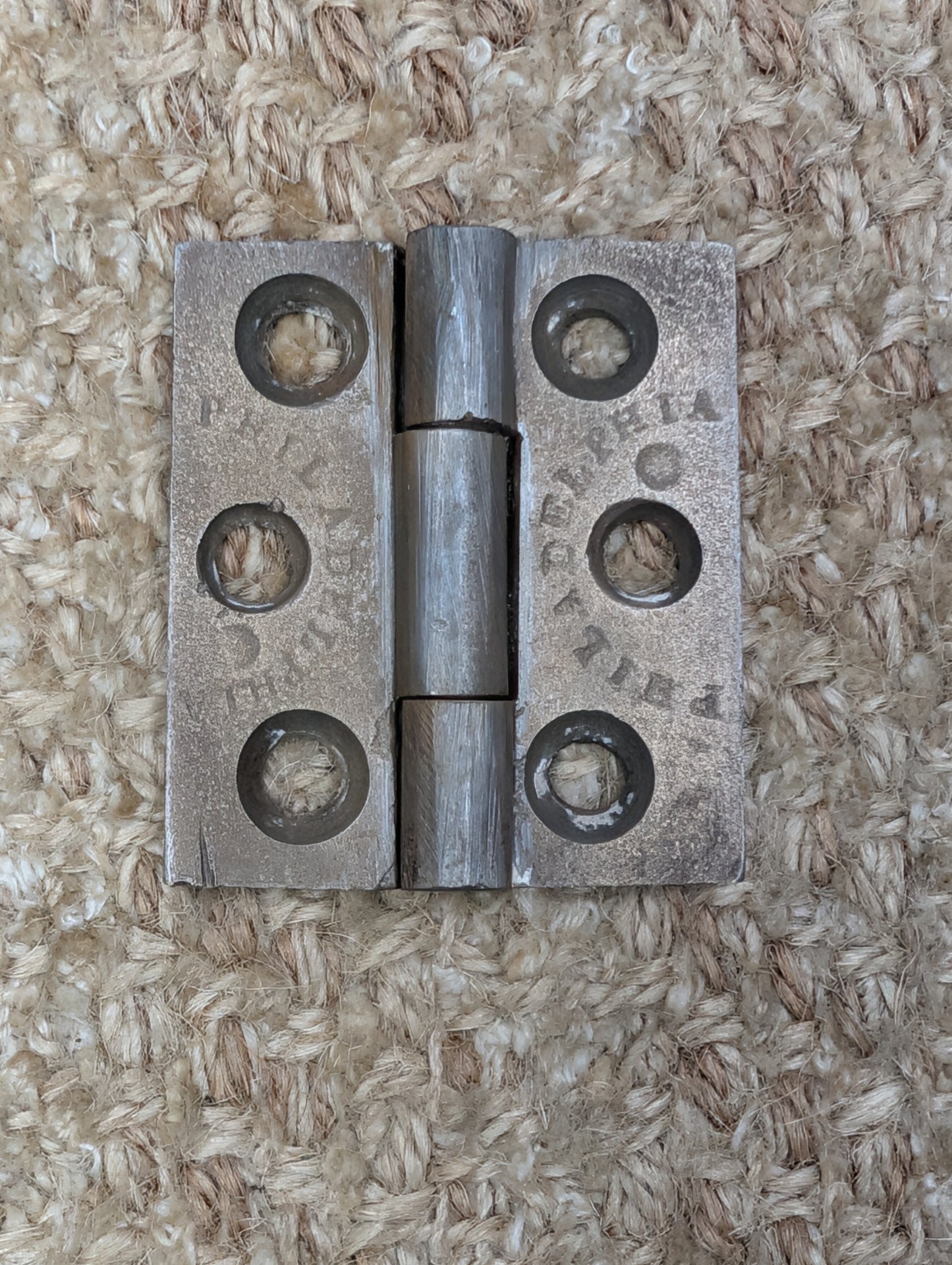 1 3/4" x 2" Antique Philadelphia Cast Iron Butt Hinge Door Hardware-Single Hinge