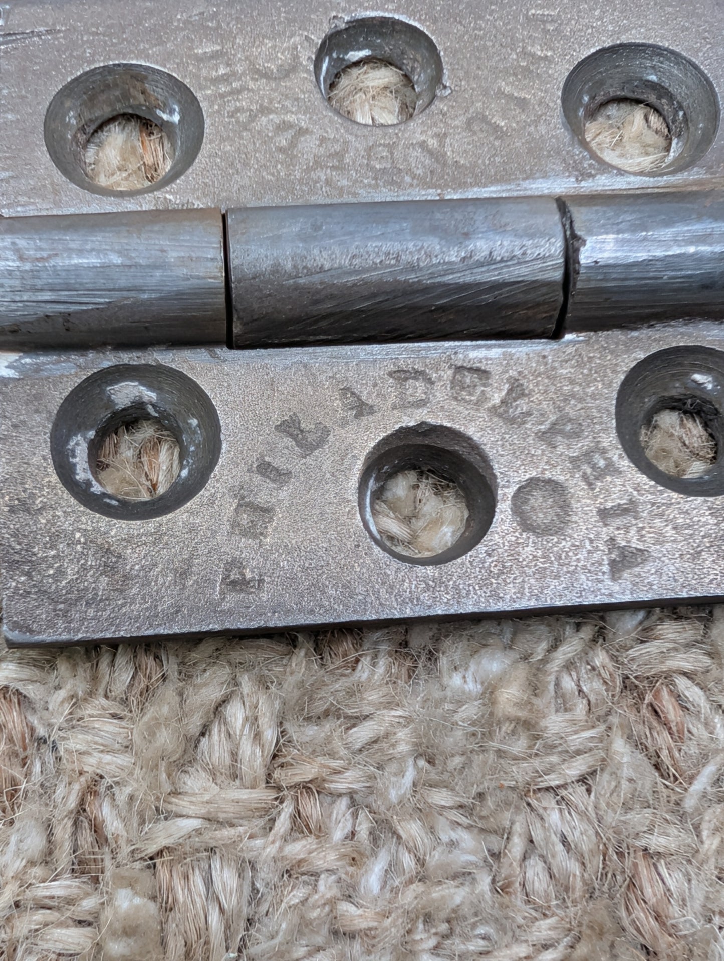 1 3/4" x 2" Antique Philadelphia Cast Iron Butt Hinge Door Hardware-Single Hinge
