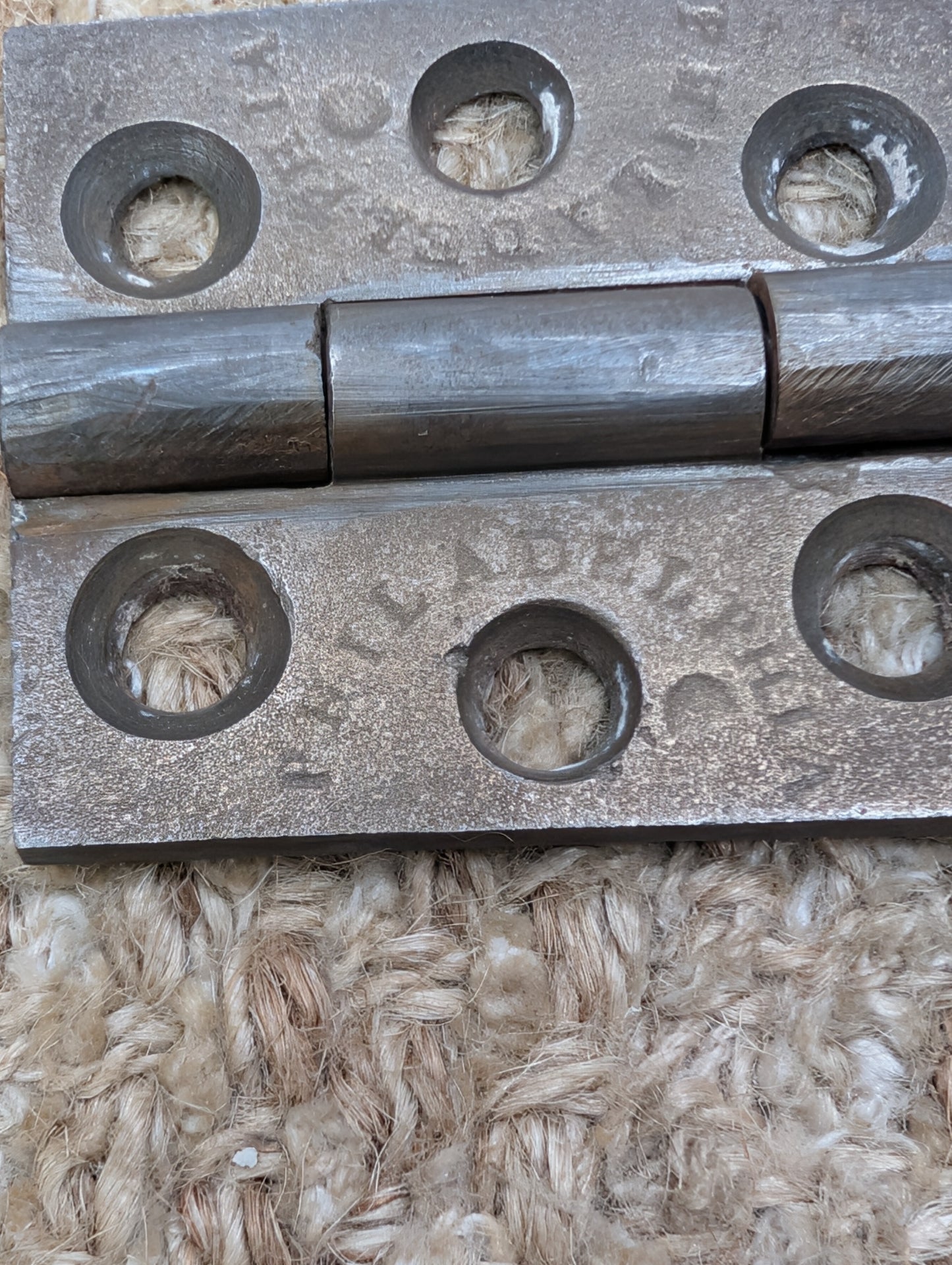 1 3/4" x 2" Antique Philadelphia Cast Iron Butt Hinge Door Hardware-Single Hinge