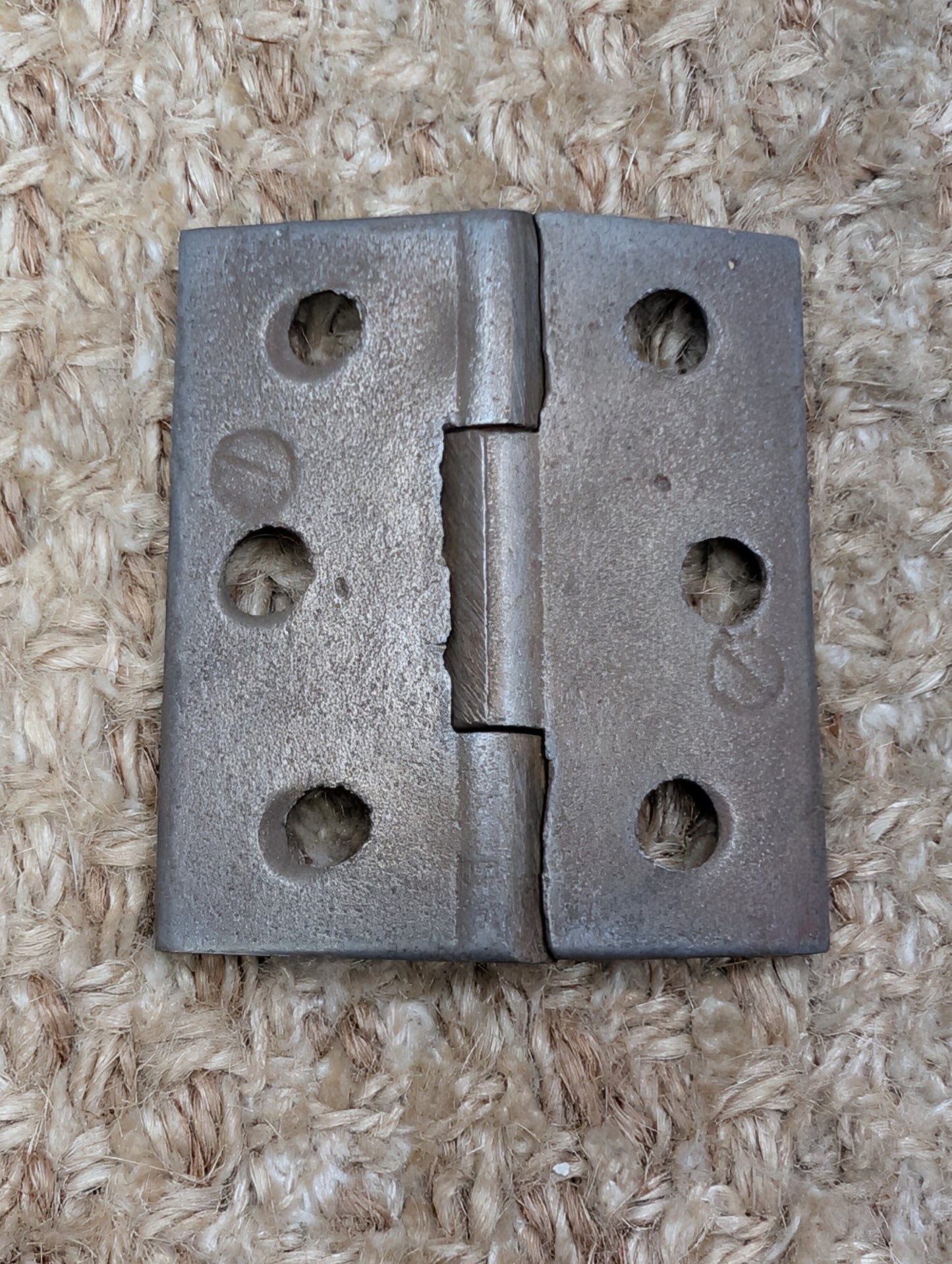 1 3/4" x 2" Antique Philadelphia Cast Iron Butt Hinge Door Hardware-Single Hinge
