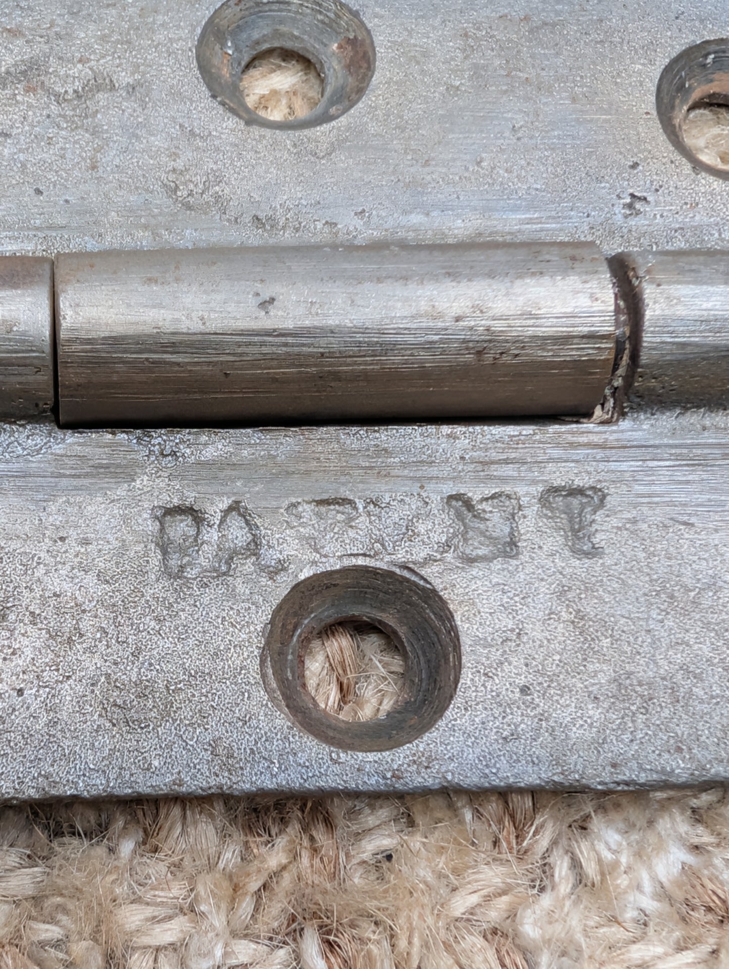 Pair Of 2 1/8" x 2 15/16" Antique Cast Iron Butt Hinge Door Hardware