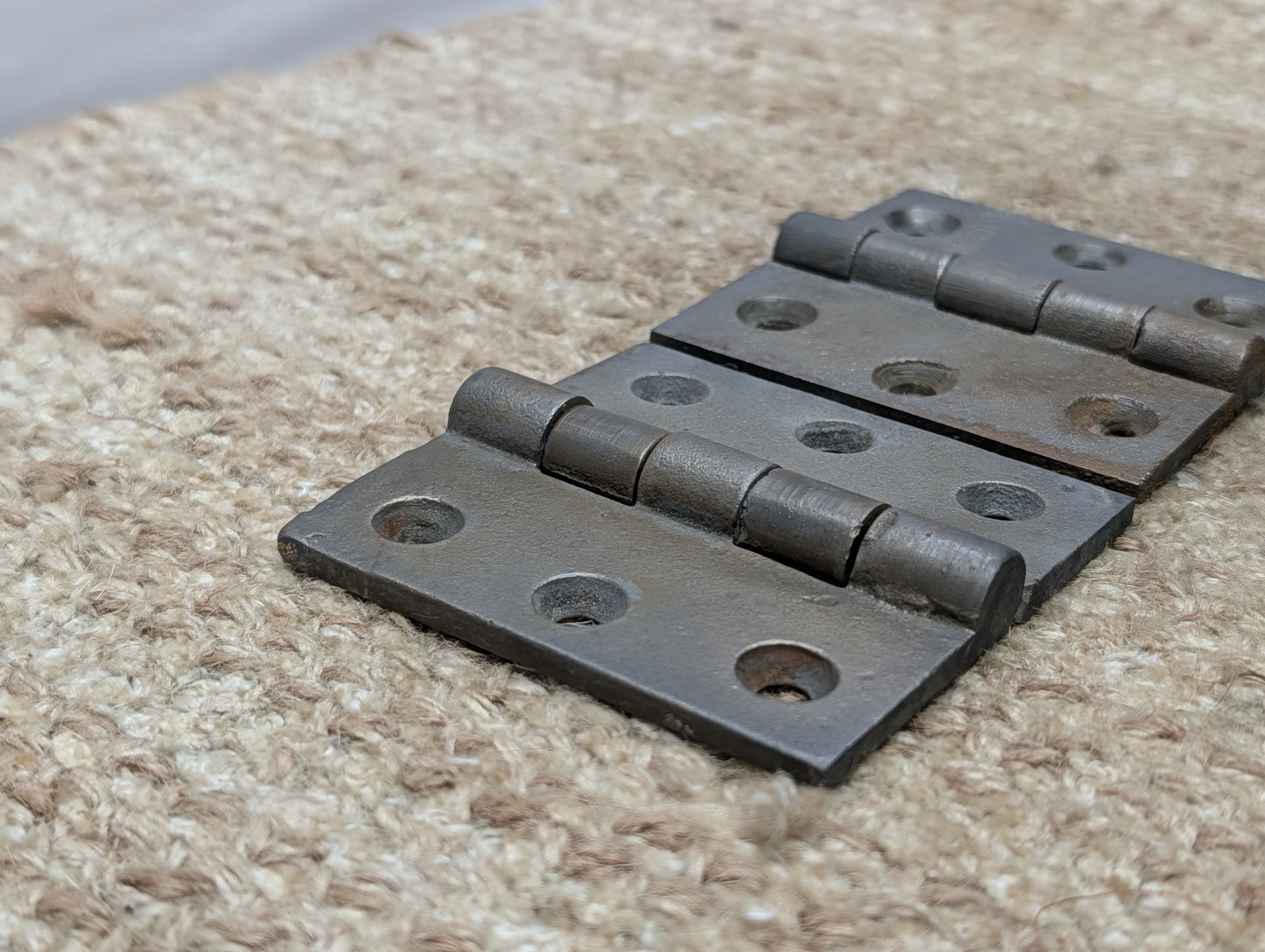 Pair Of 2 15/16" x 3" Antique Cast Iron Butt Hinge Door Hardware