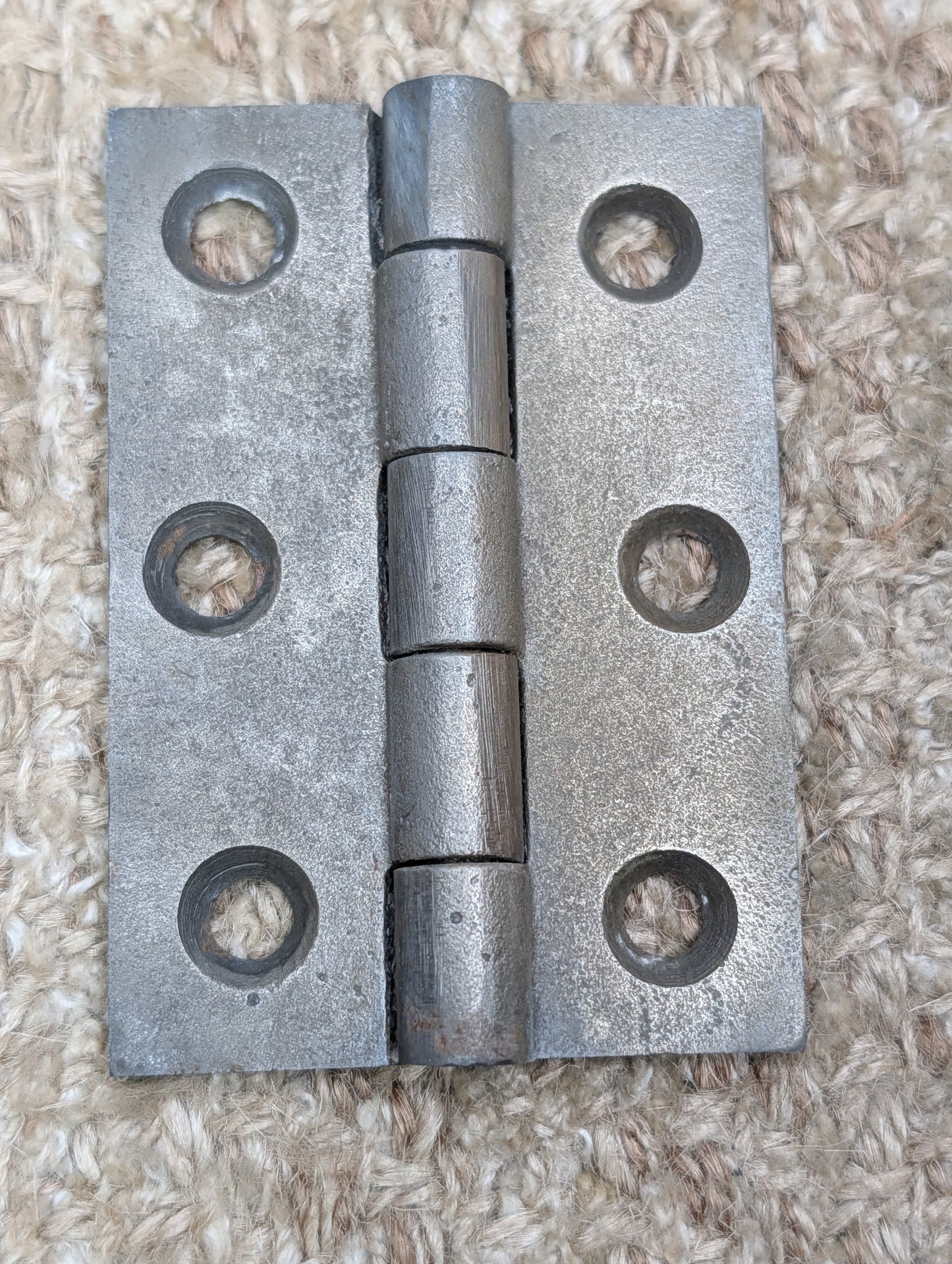 Pair Of 2 3/16" x 3 3/16" Antique Cast Iron Butt Hinge Door Hardware