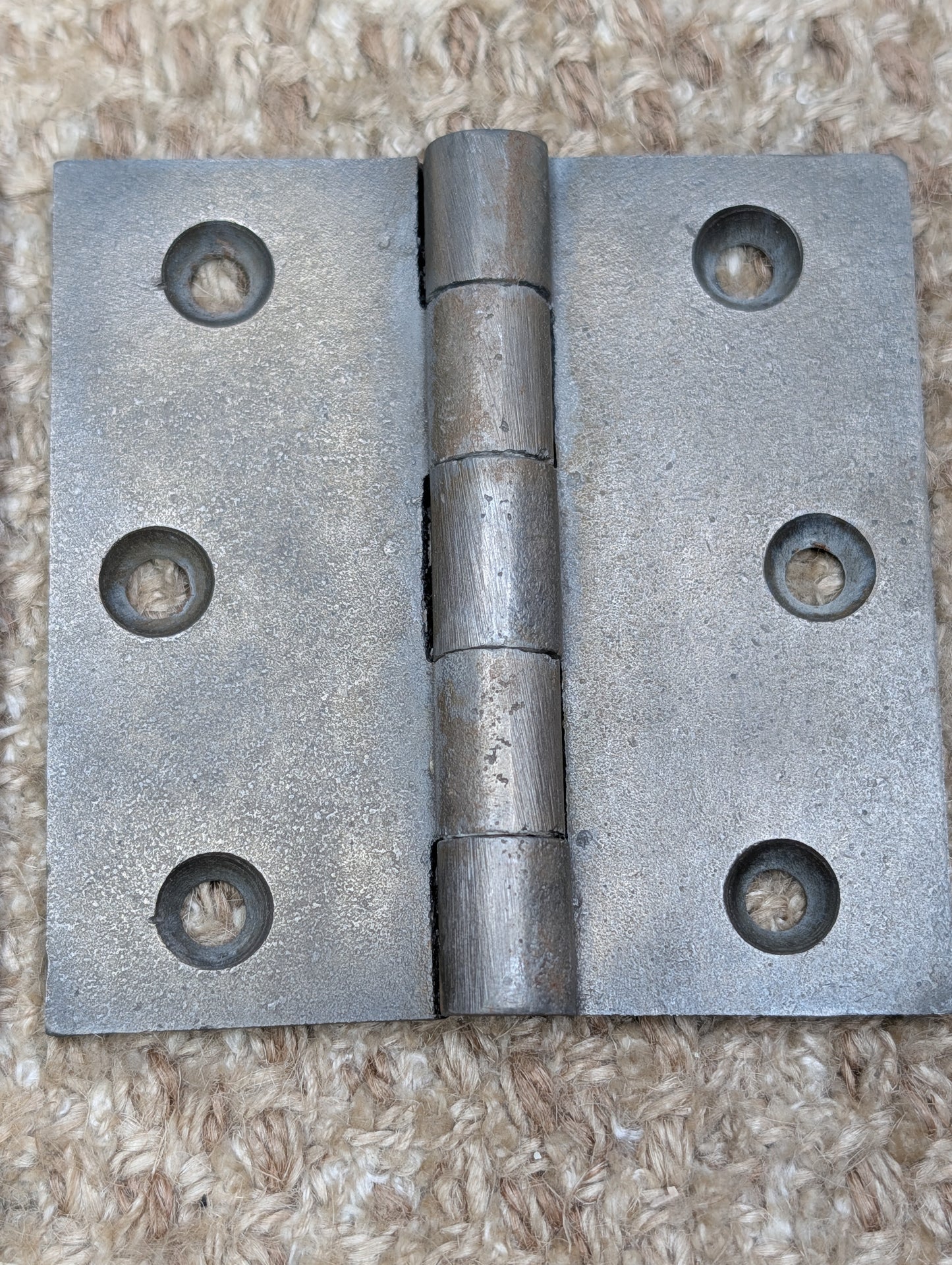 Pair Of 2 7/16" x 3 7/16" Antique Cast Iron Butt Hinge Door Hardware