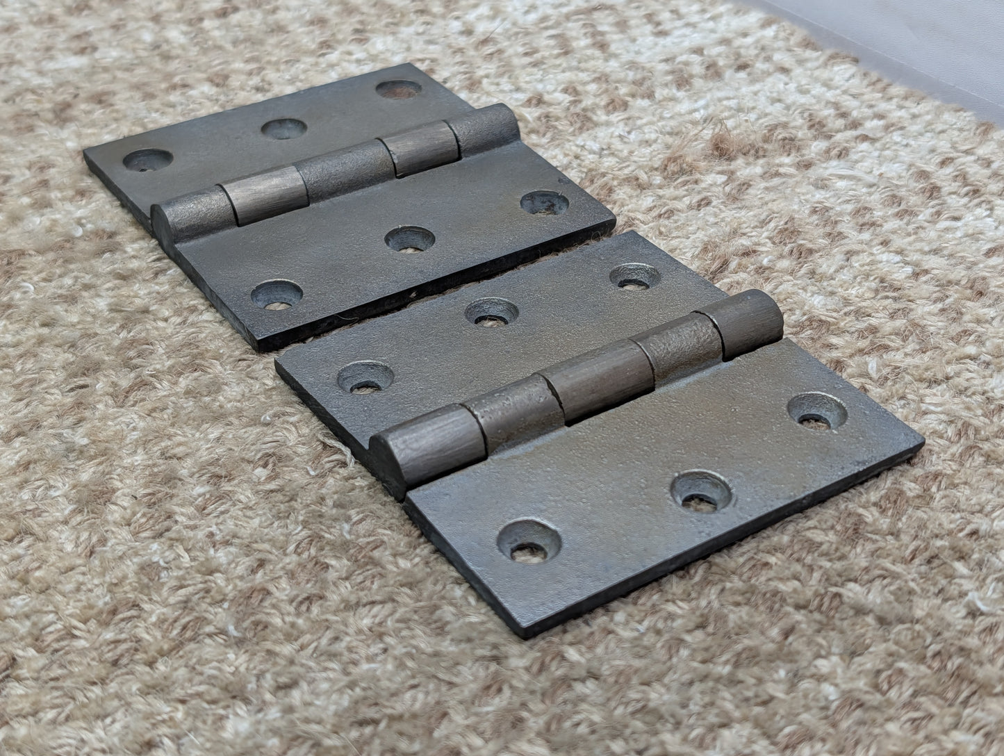 Pair Of 3 1/2" x 3 1/2" Antique Cast Iron Butt Hinge Door Hardware