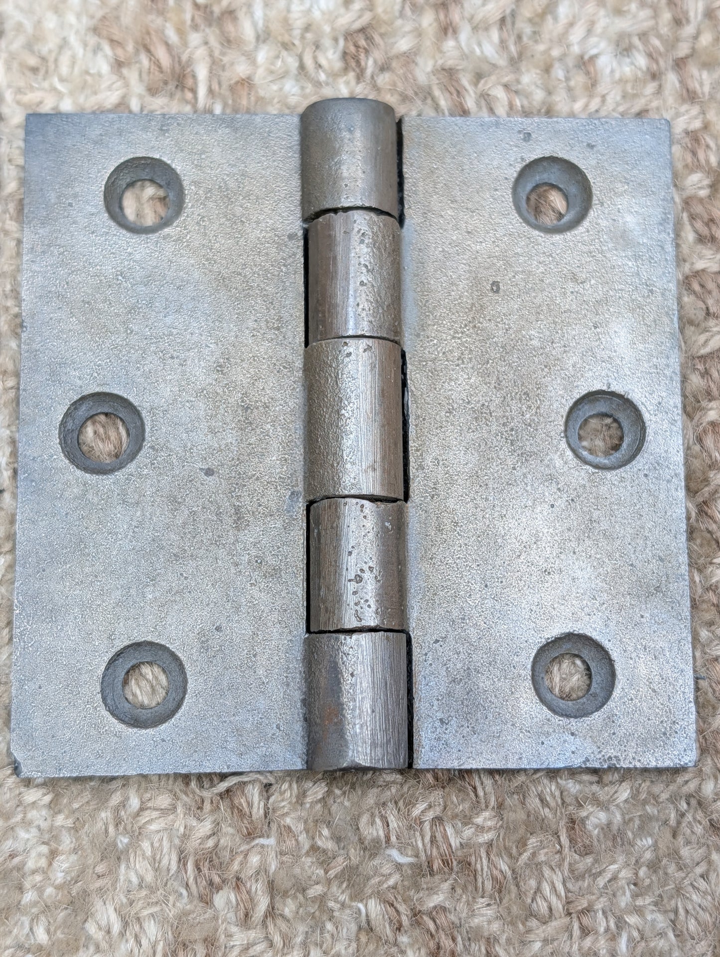 Pair Of 3 1/2" x 3 1/2" Antique Cast Iron Butt Hinge Door Hardware