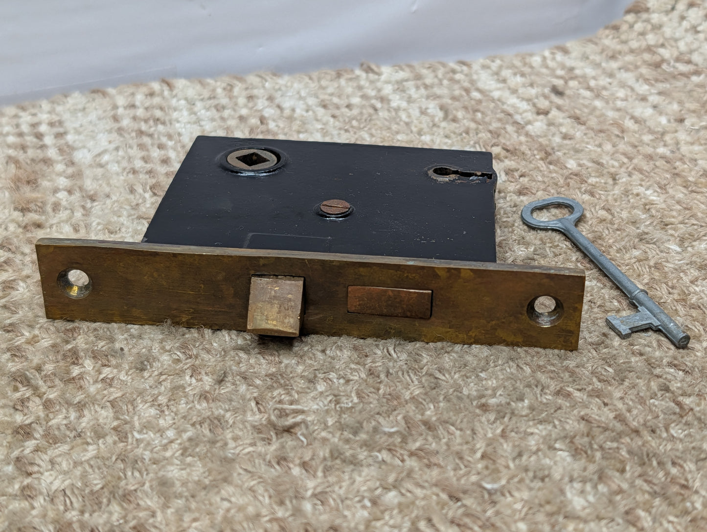 Antique Interior Mortise Lock Door Hardware #5164 (4-8-12) With Key